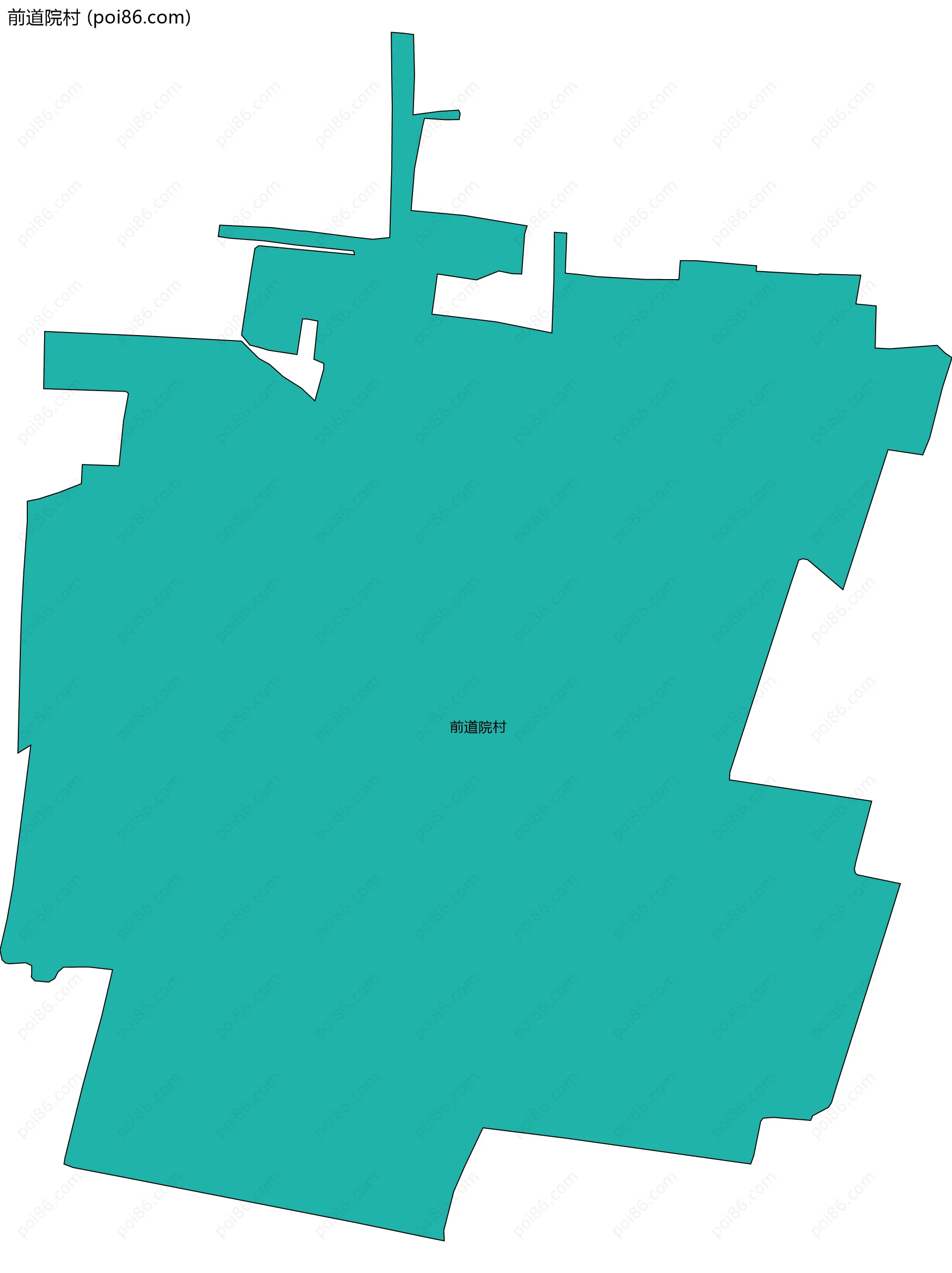 前道院村边界地图