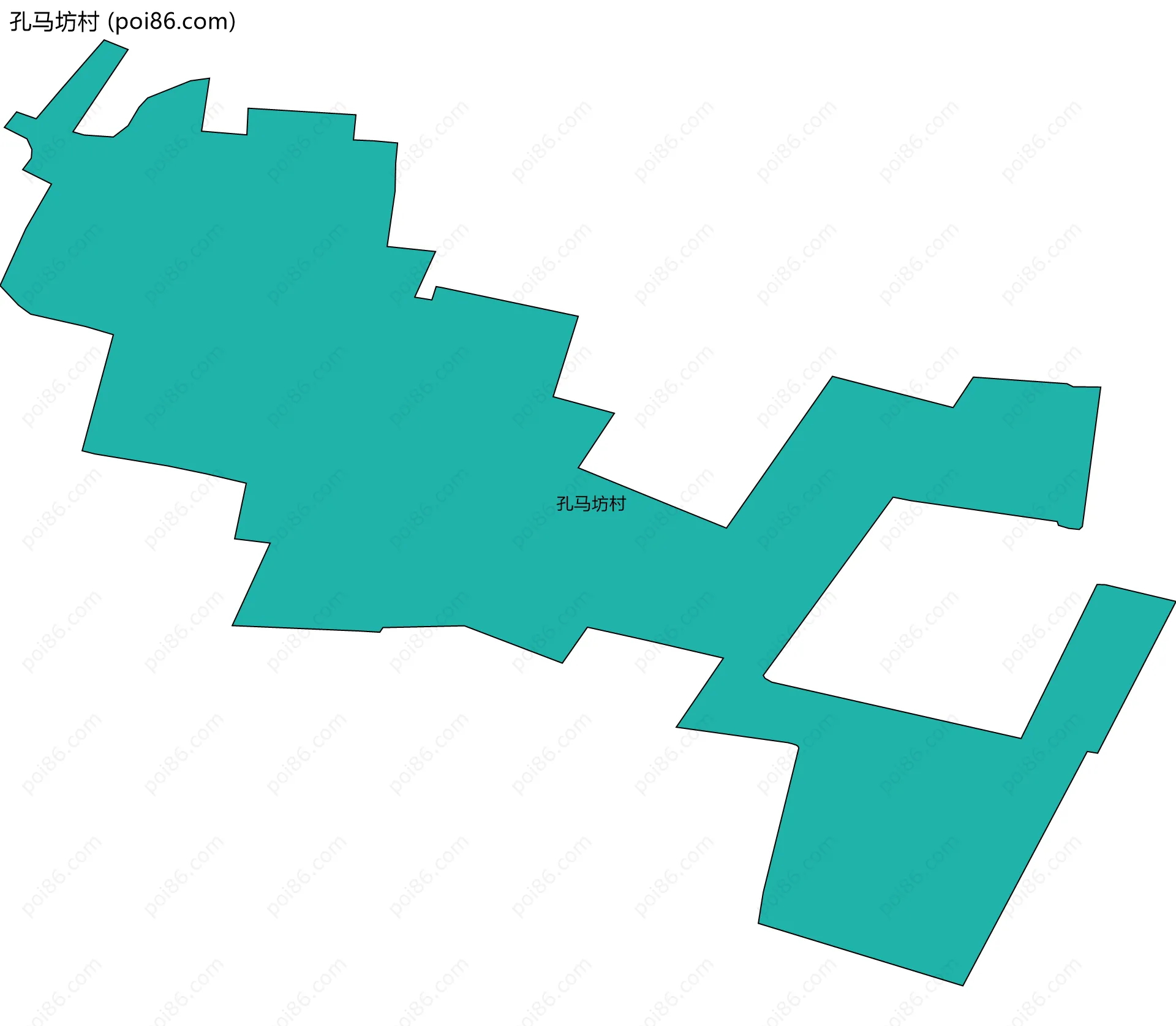 孔马坊村边界地图