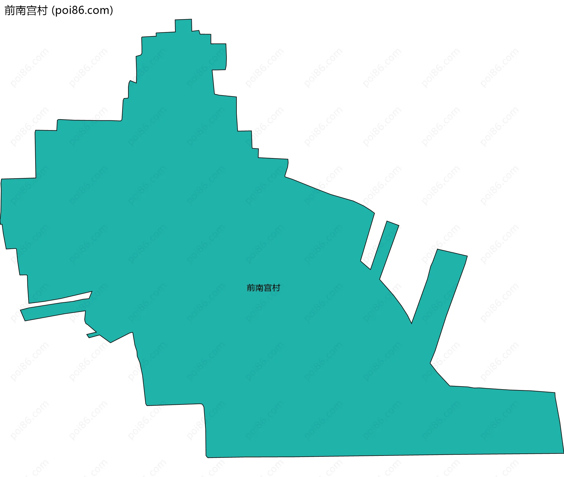 前南宫村边界地图