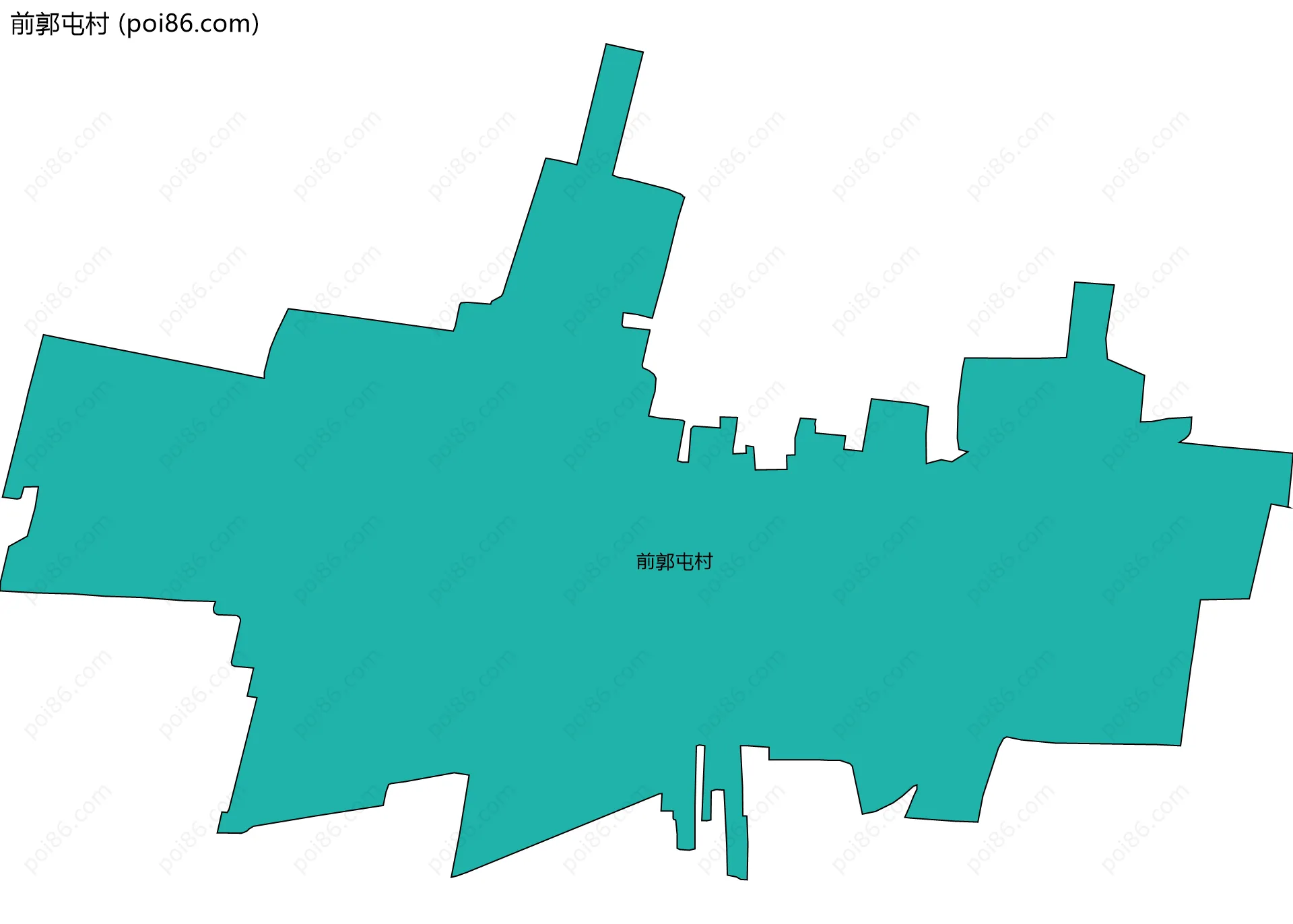 前郭屯村边界地图