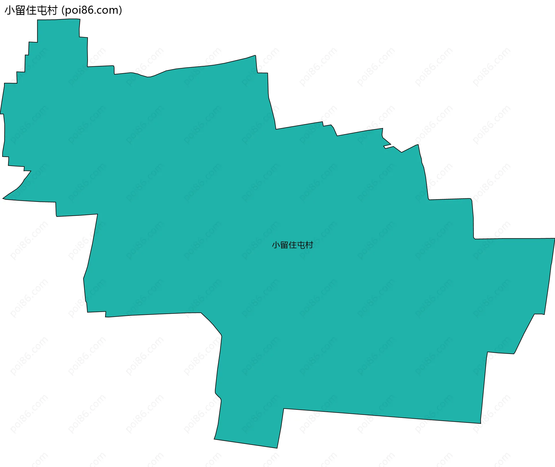小留住屯村边界地图