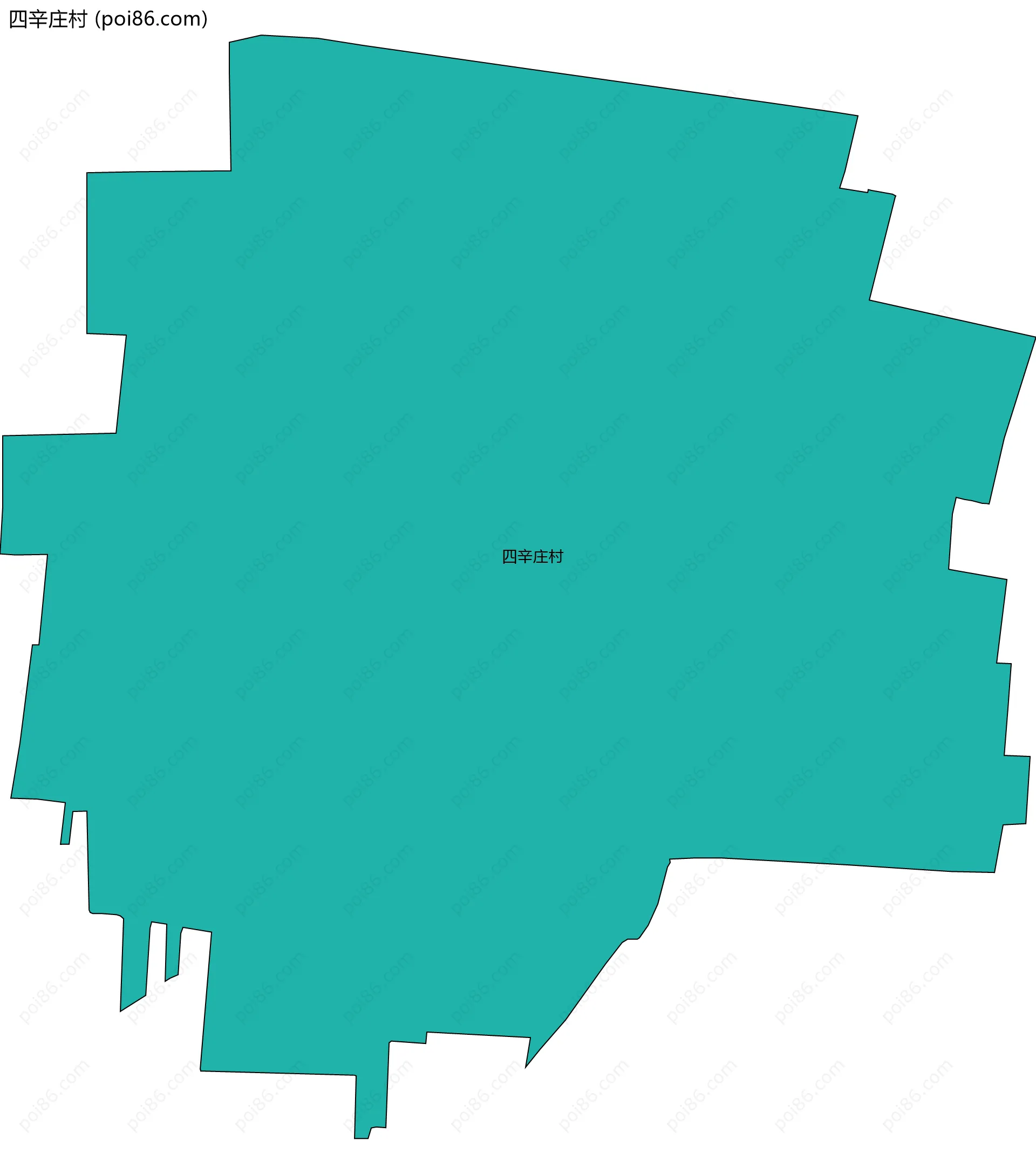 四辛庄村边界地图