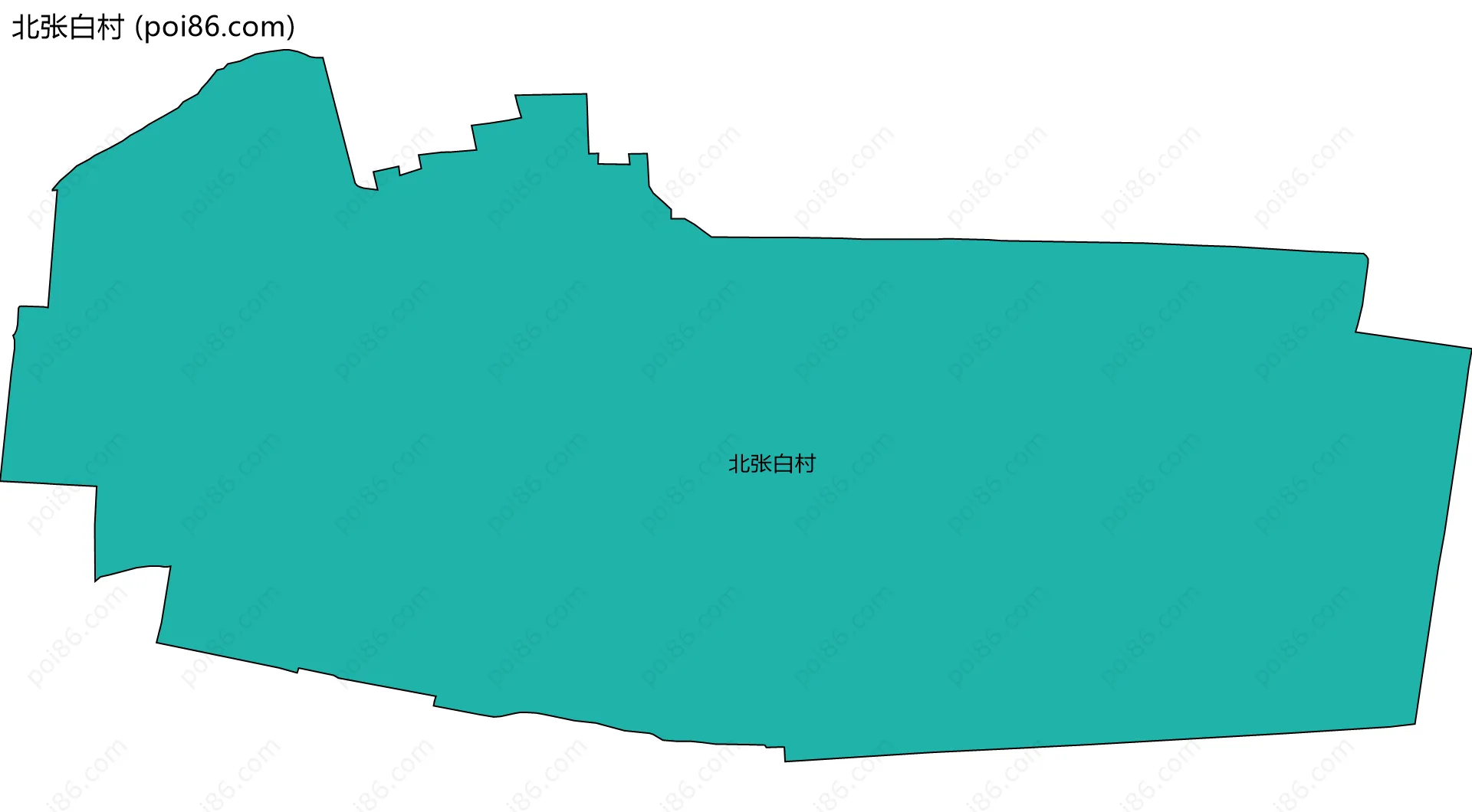 北张白村边界地图