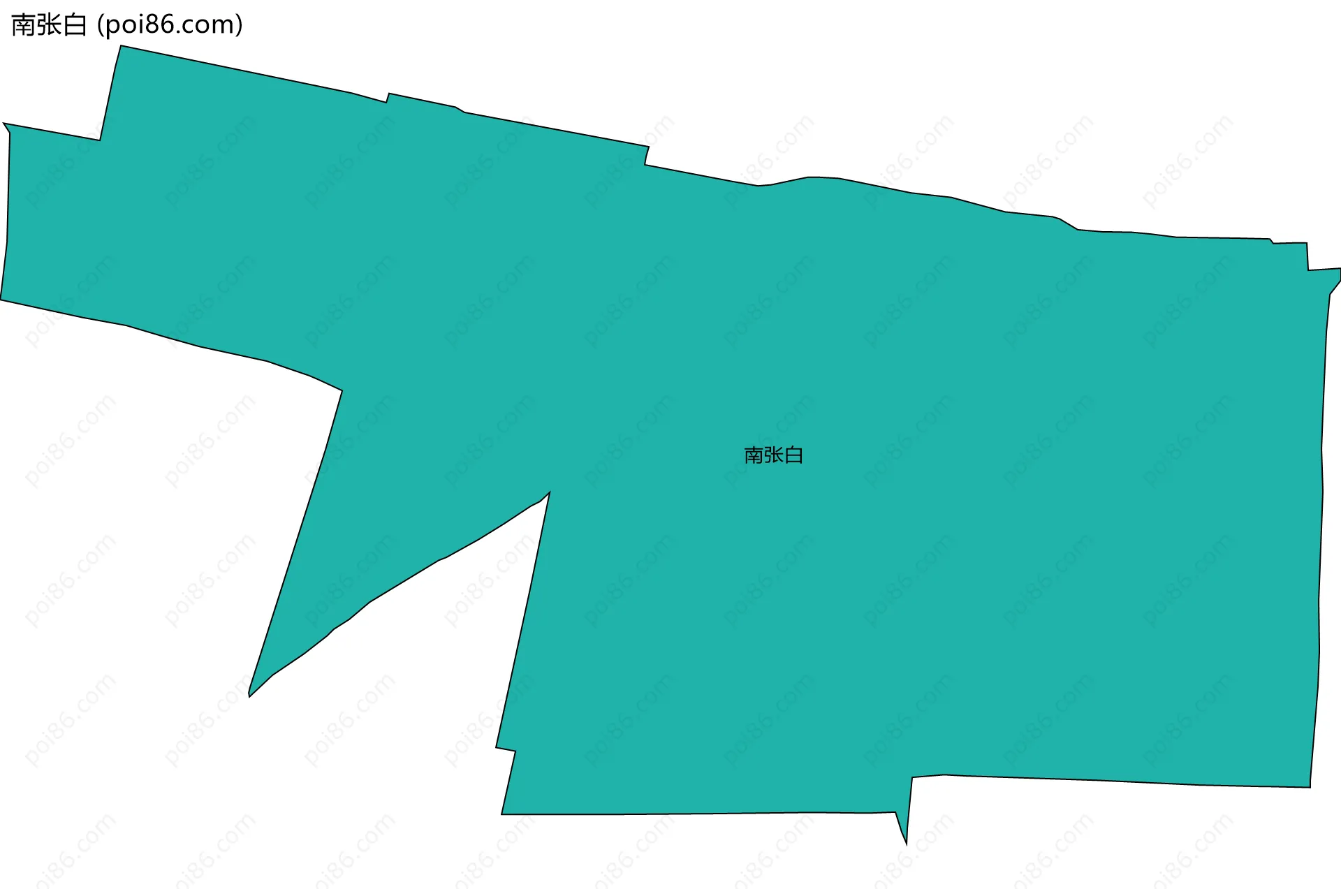 南张白边界地图
