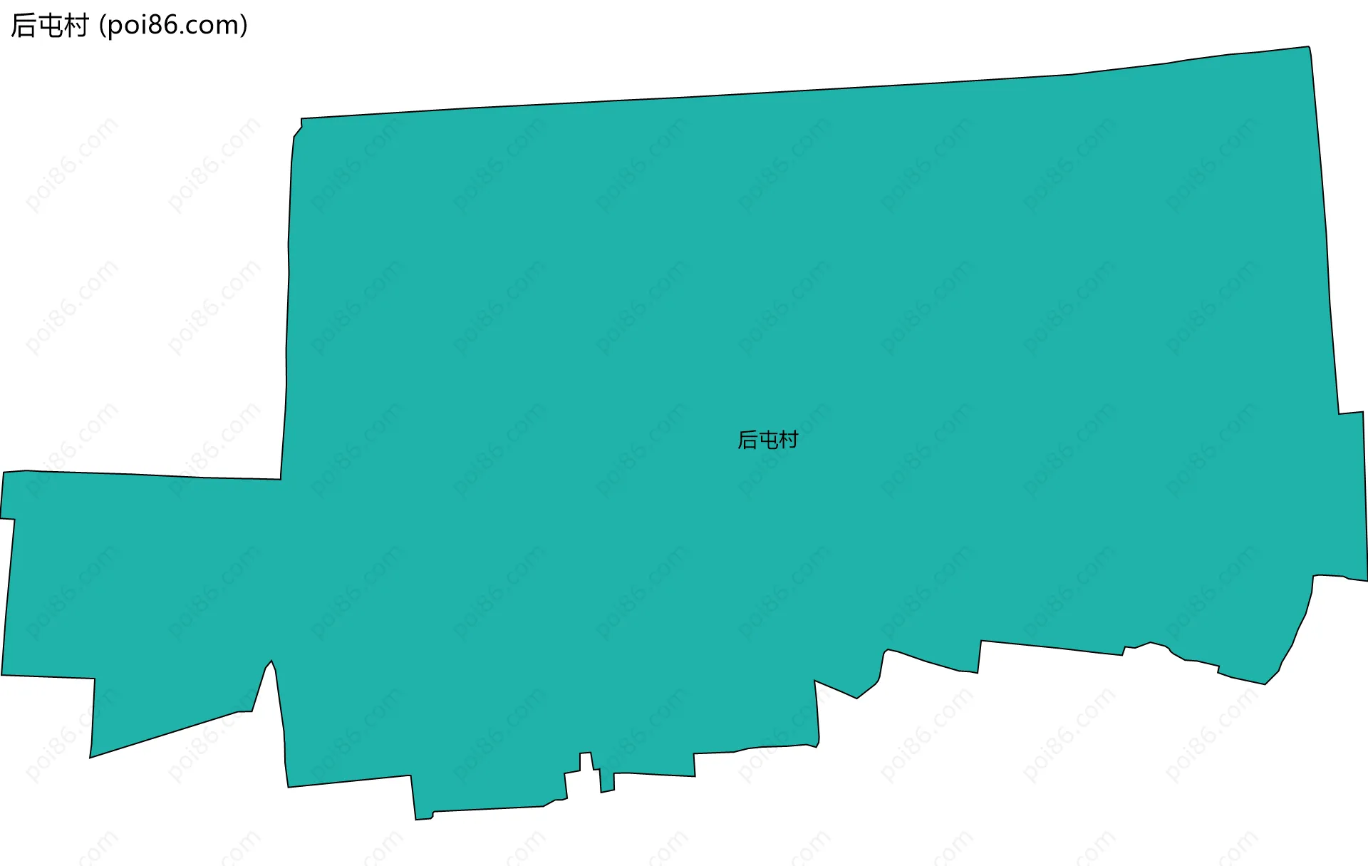 后屯村边界地图