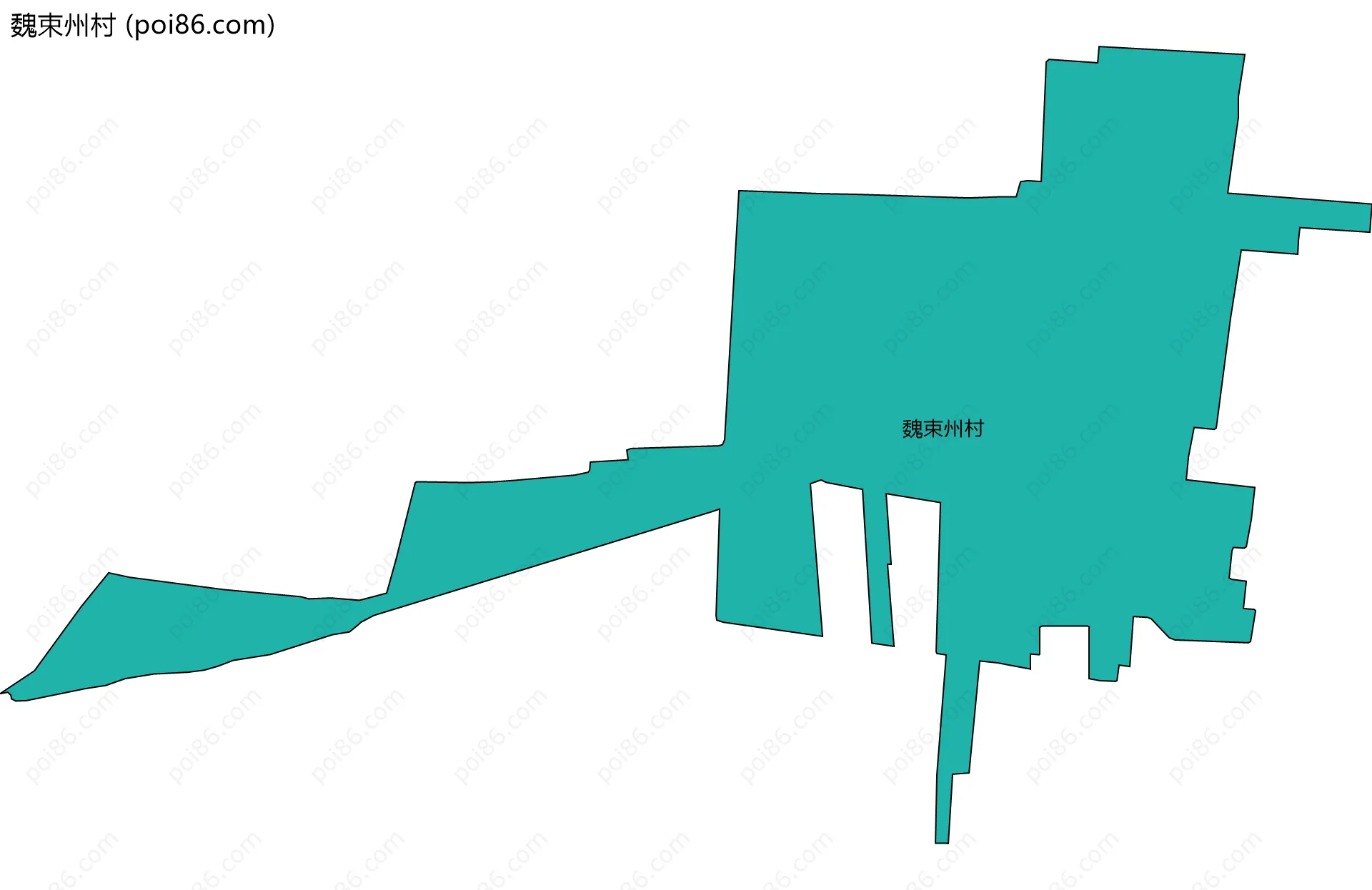 魏束州村边界地图