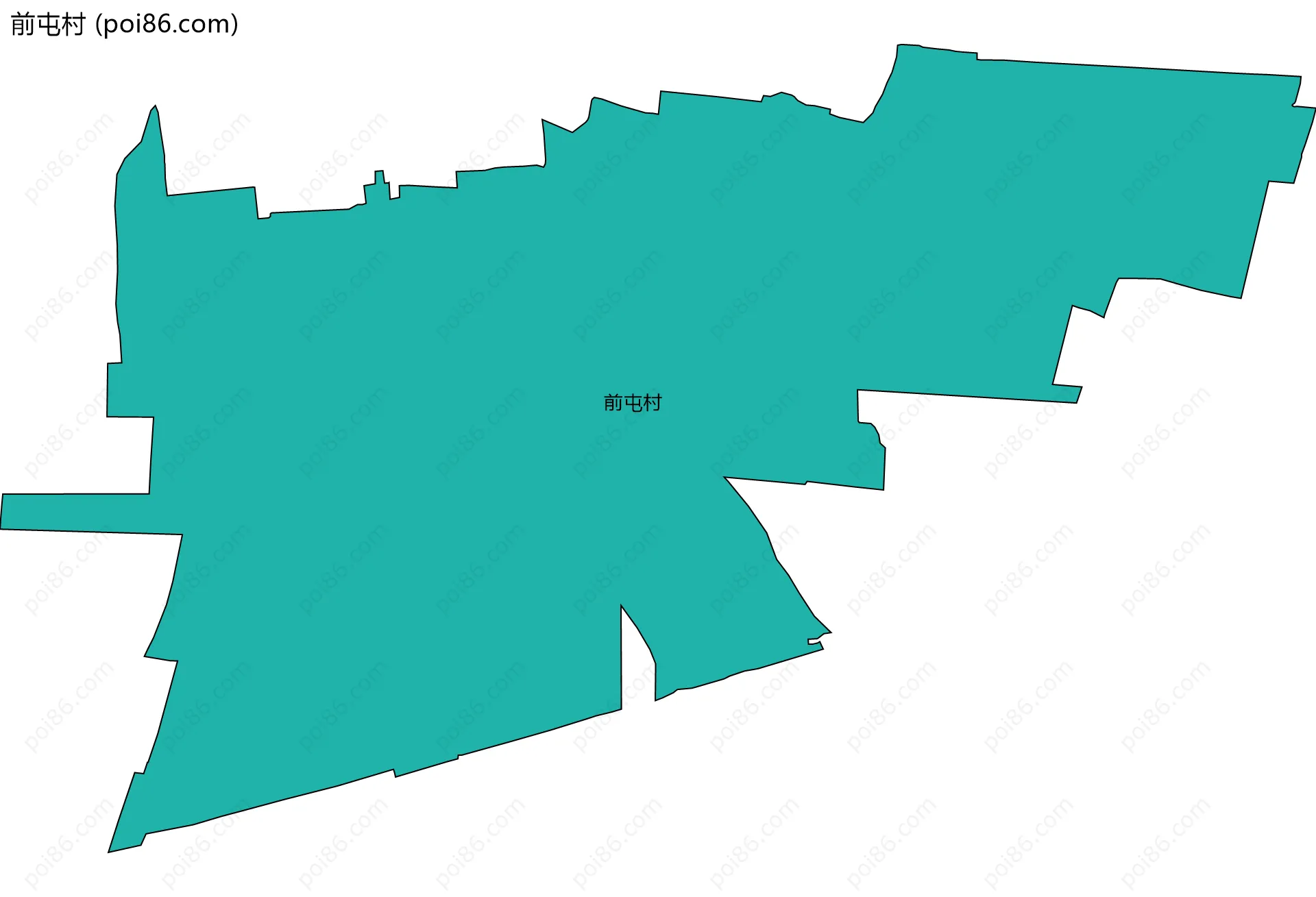 前屯村边界地图