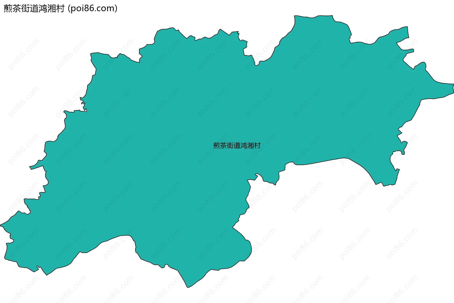 煎茶街道鸿湘村边界地图