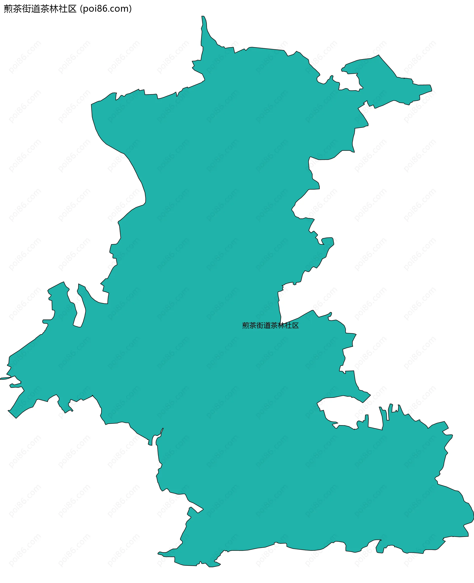 煎茶街道茶林社区边界地图
