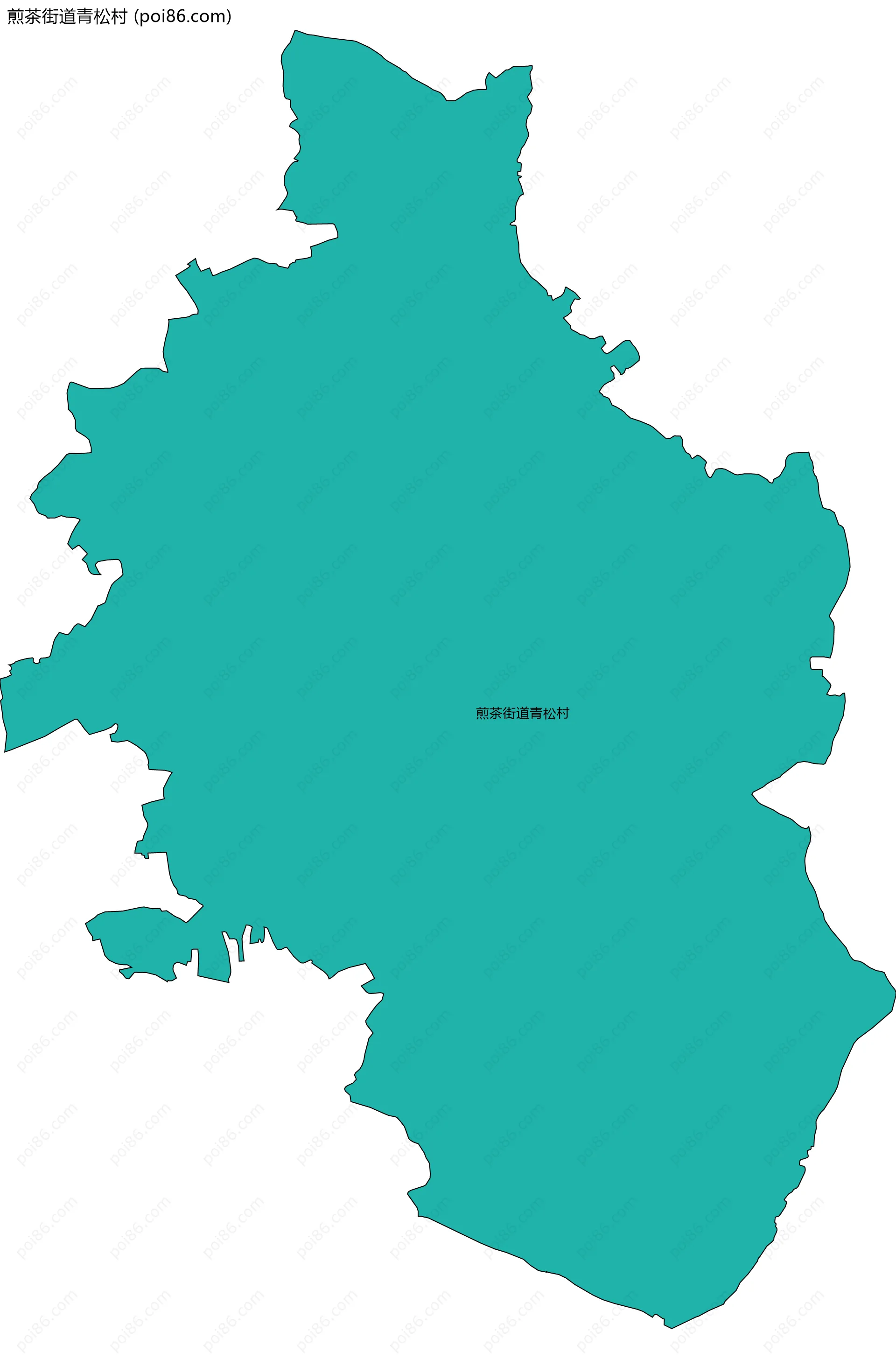 煎茶街道青松村边界地图