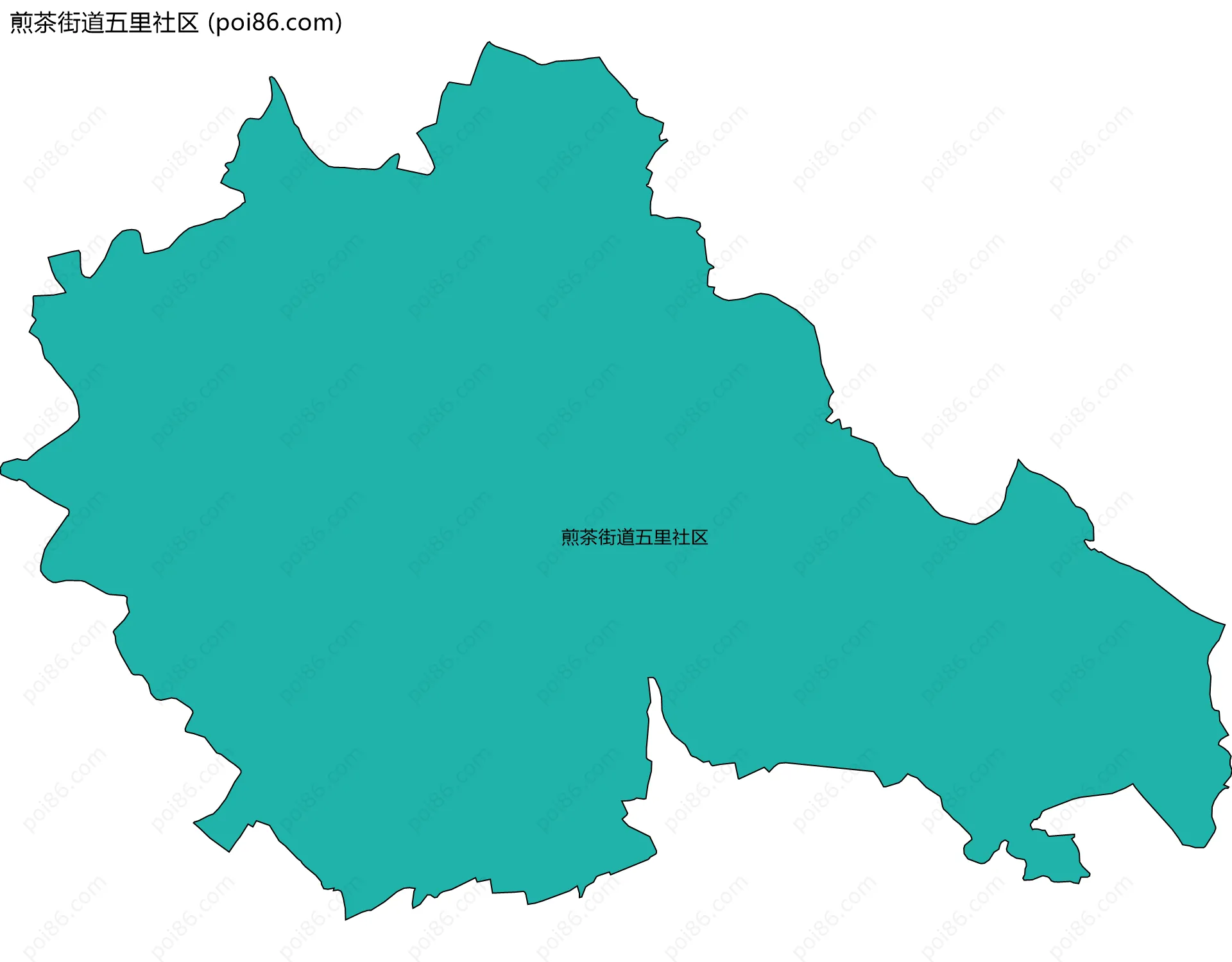 煎茶街道五里社区边界地图