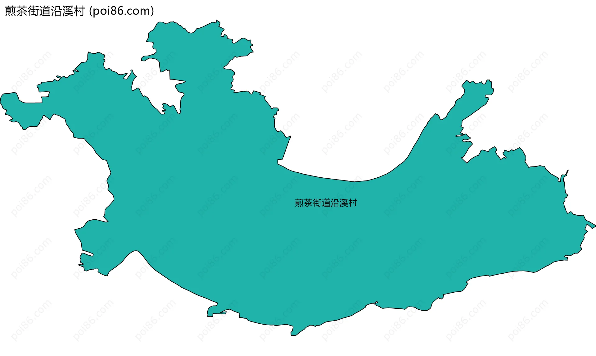煎茶街道沿溪村边界地图