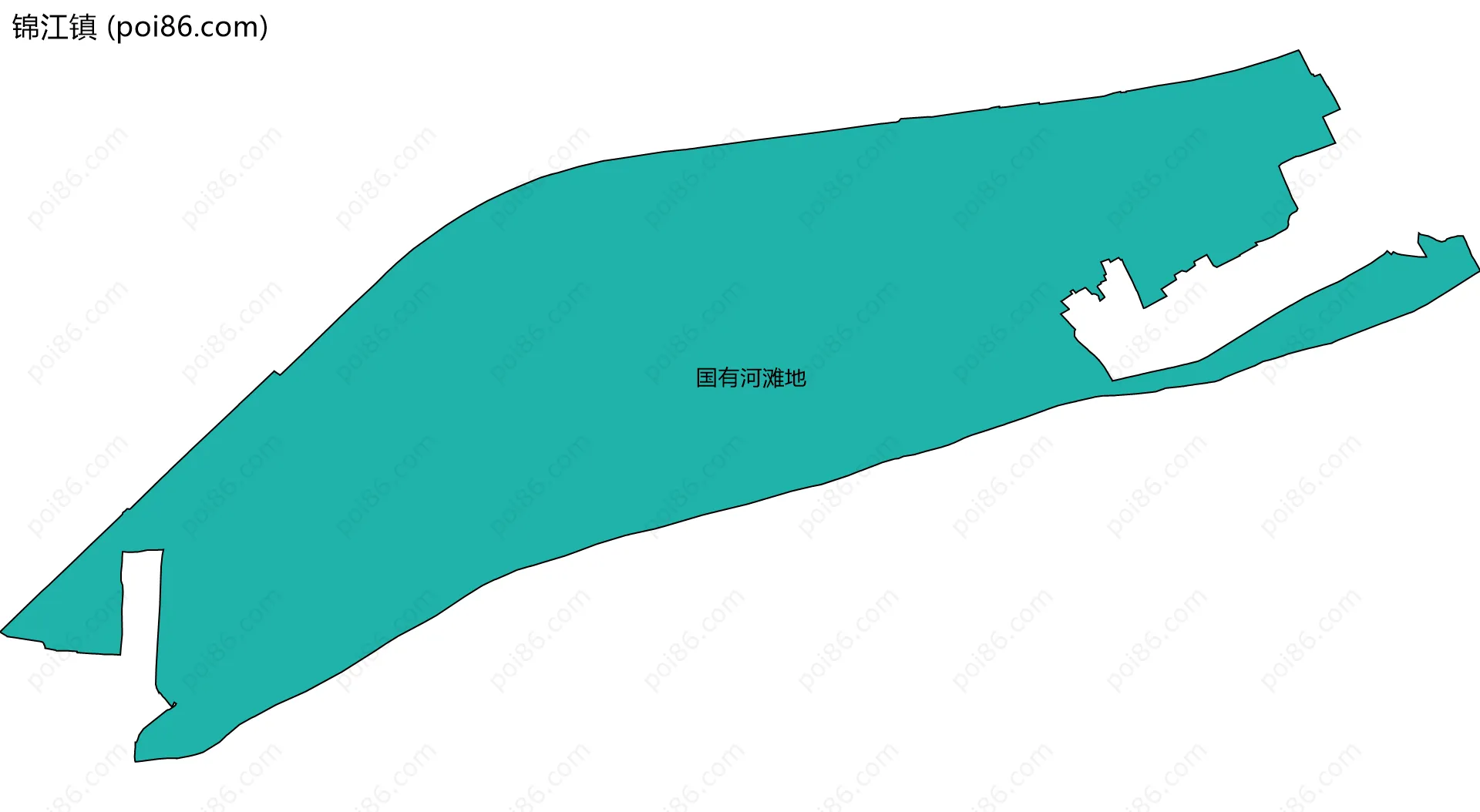 锦江镇边界地图(五级行政区划)