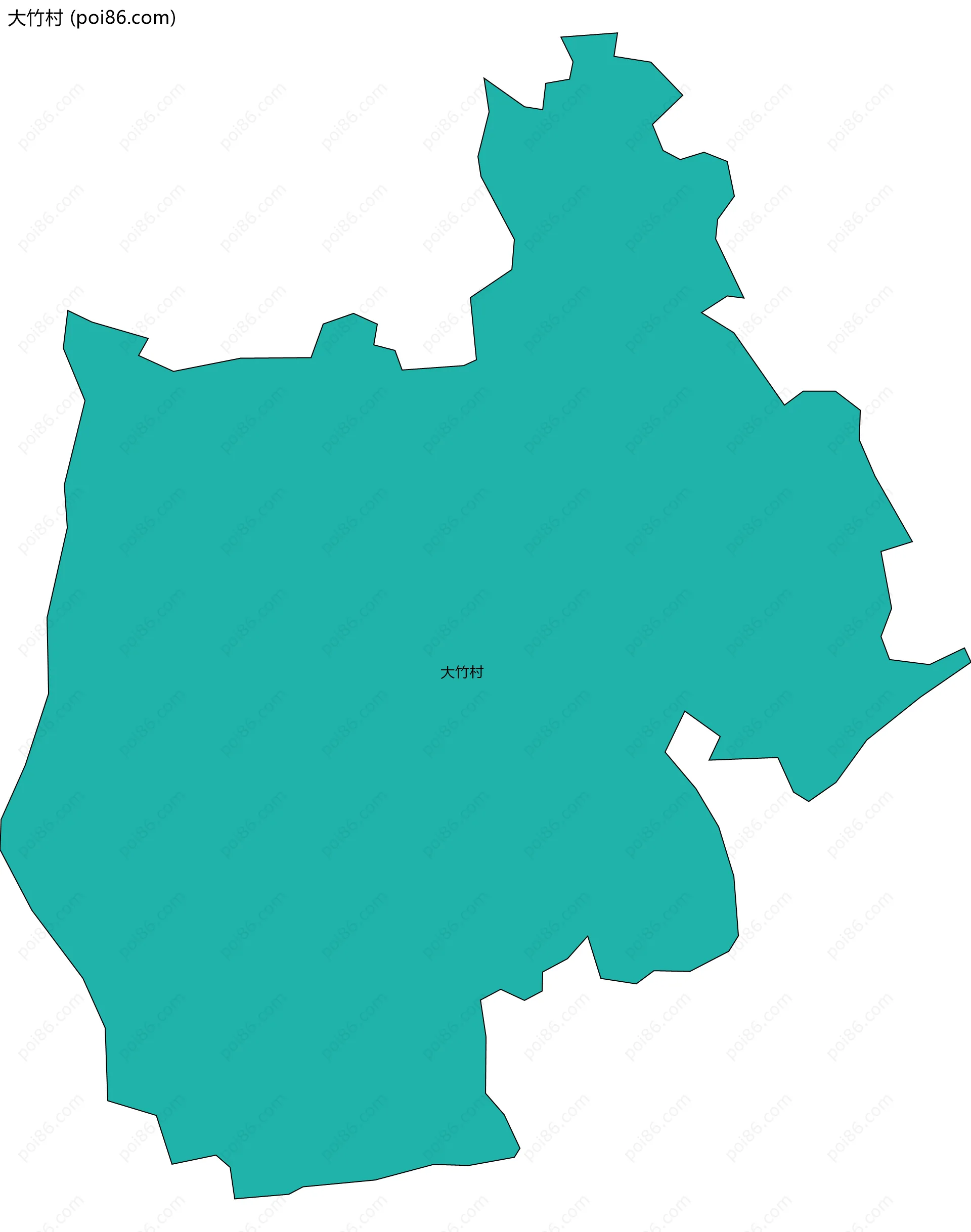 大竹村边界地图