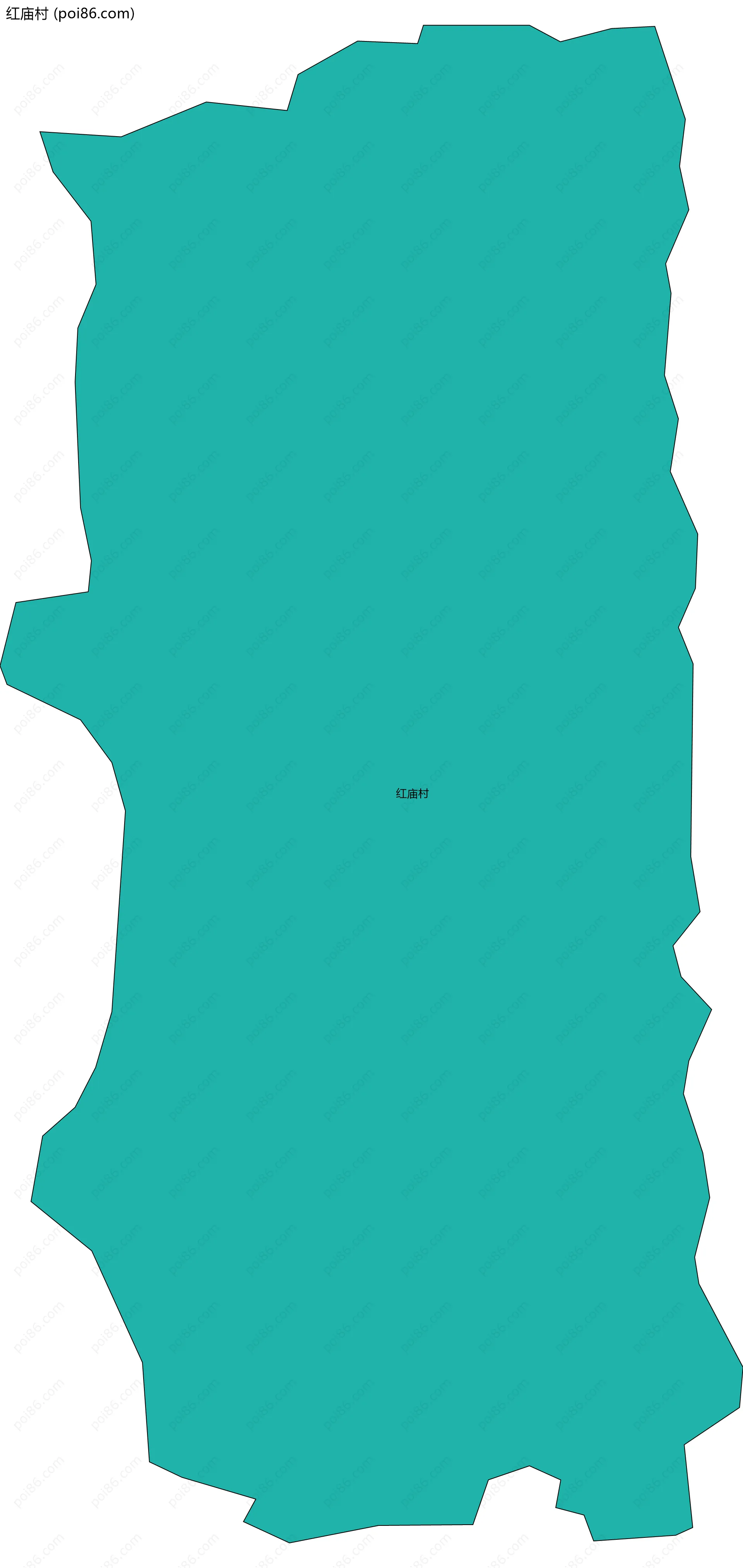 红庙村边界地图