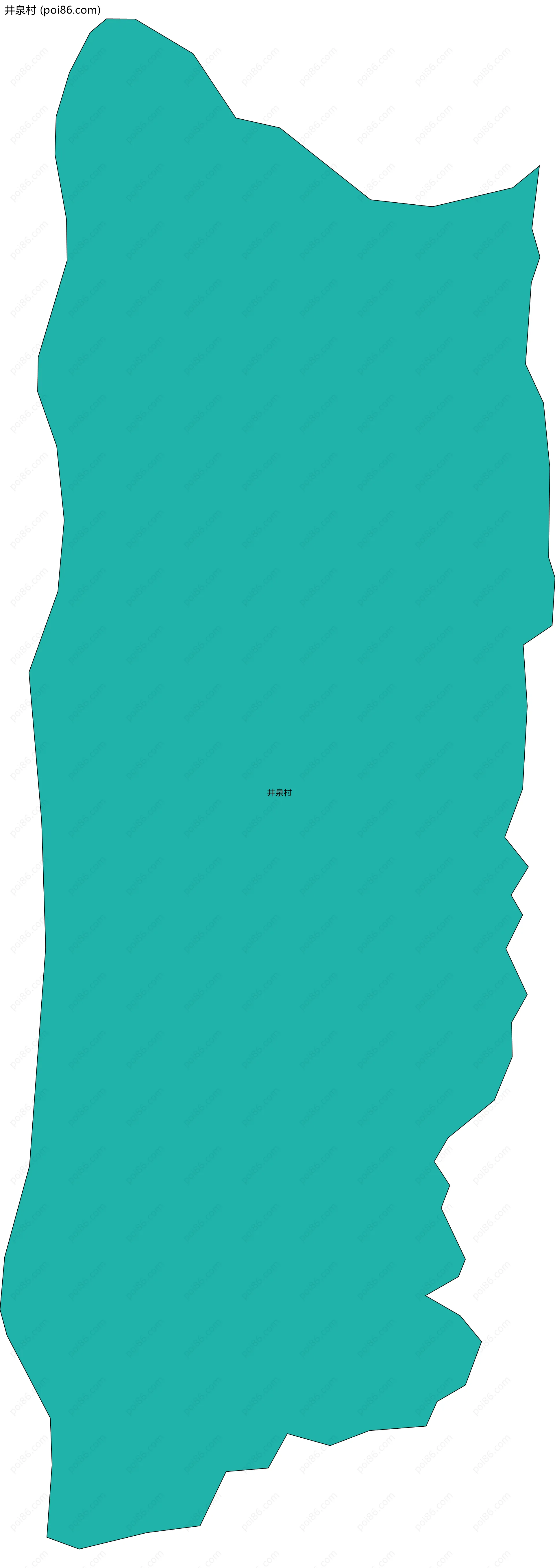 井泉村边界地图