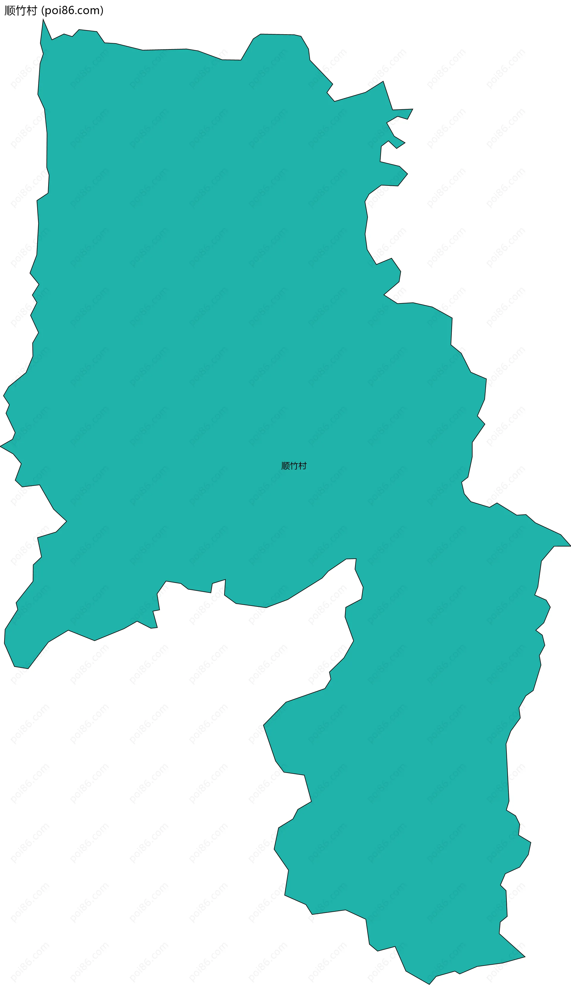 顺竹村边界地图