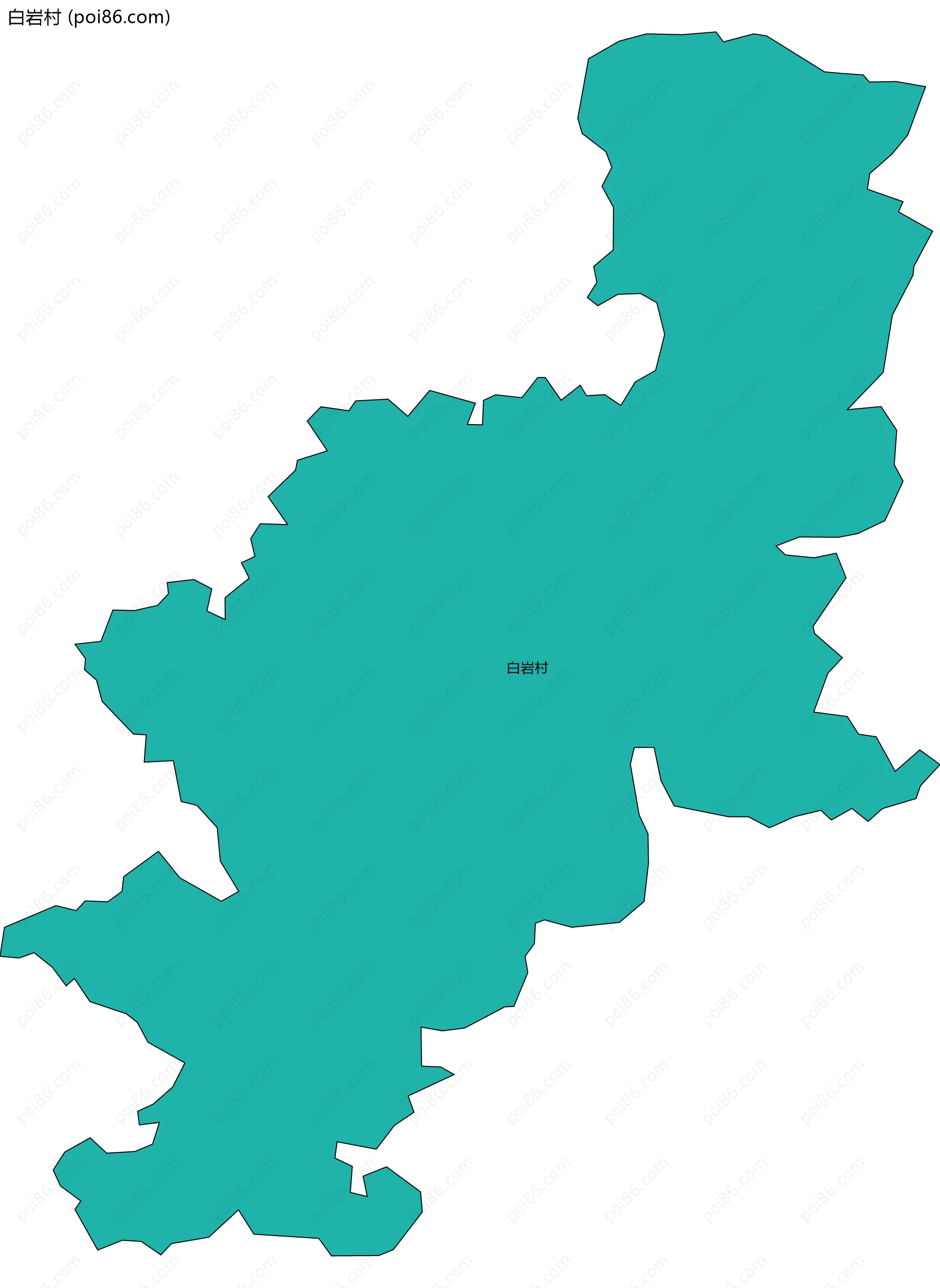 白岩村边界地图