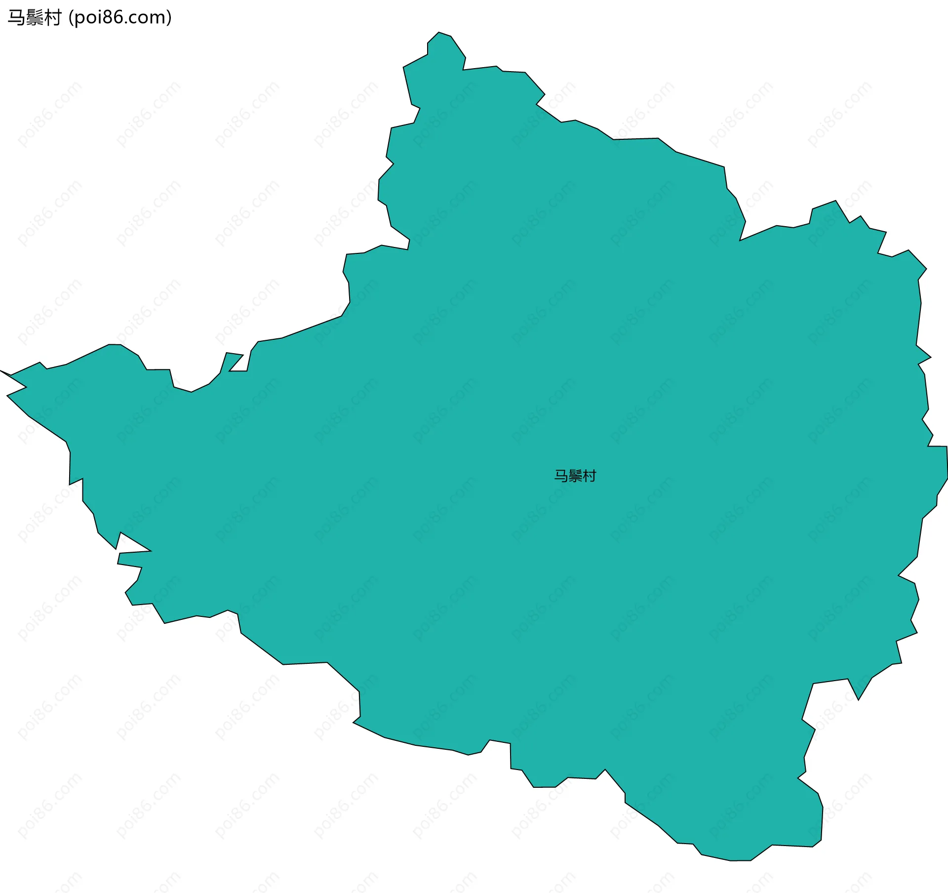 马鬃村边界地图