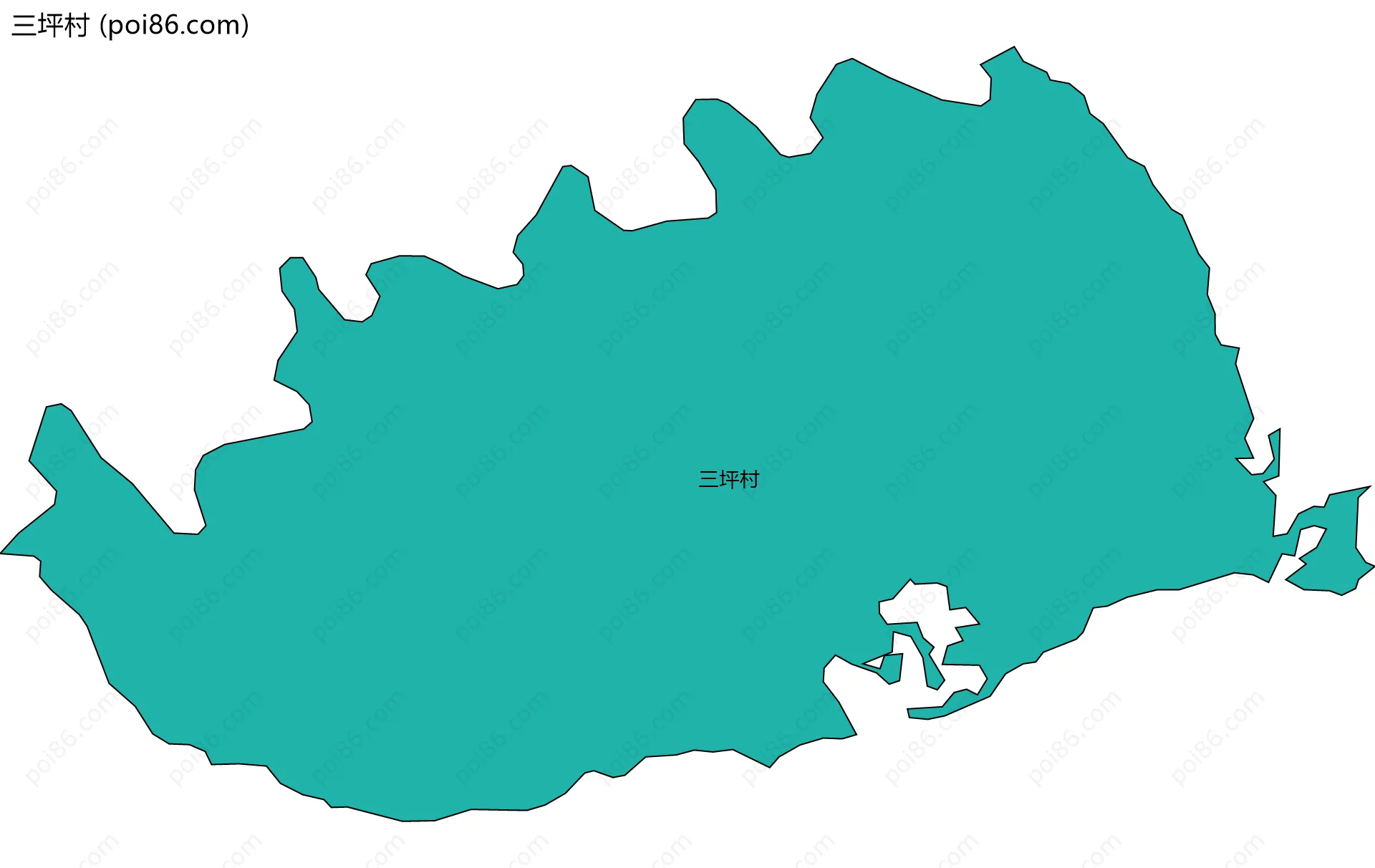 三坪村边界地图
