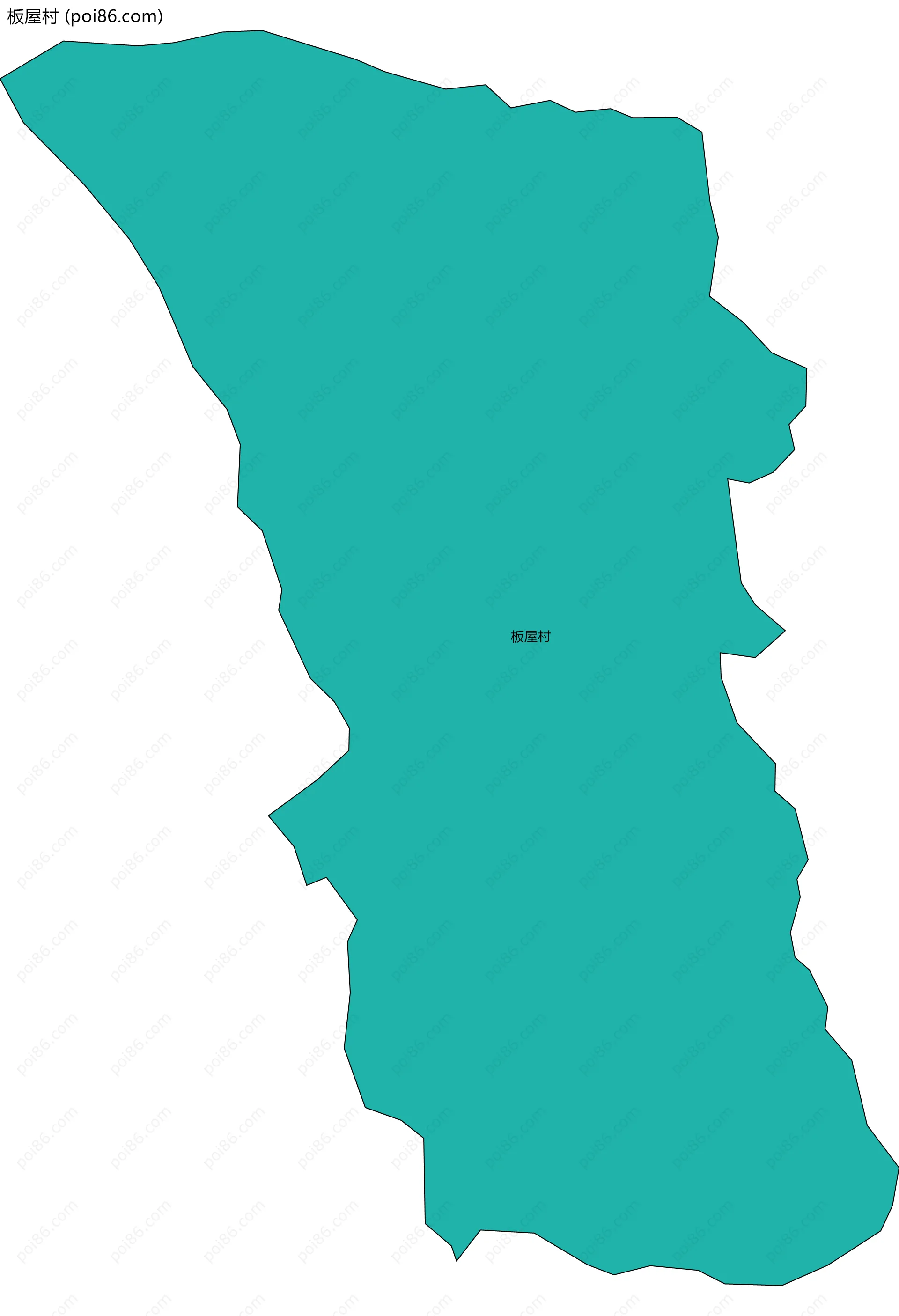 板屋村边界地图