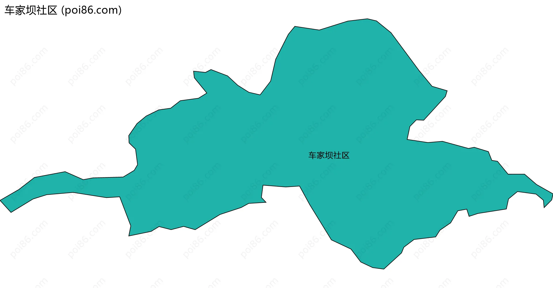 车家坝社区边界地图