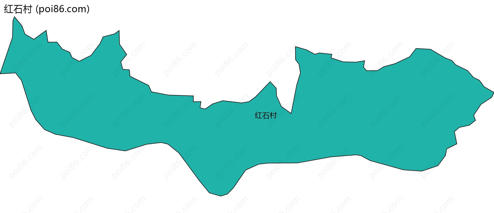 红石村边界地图