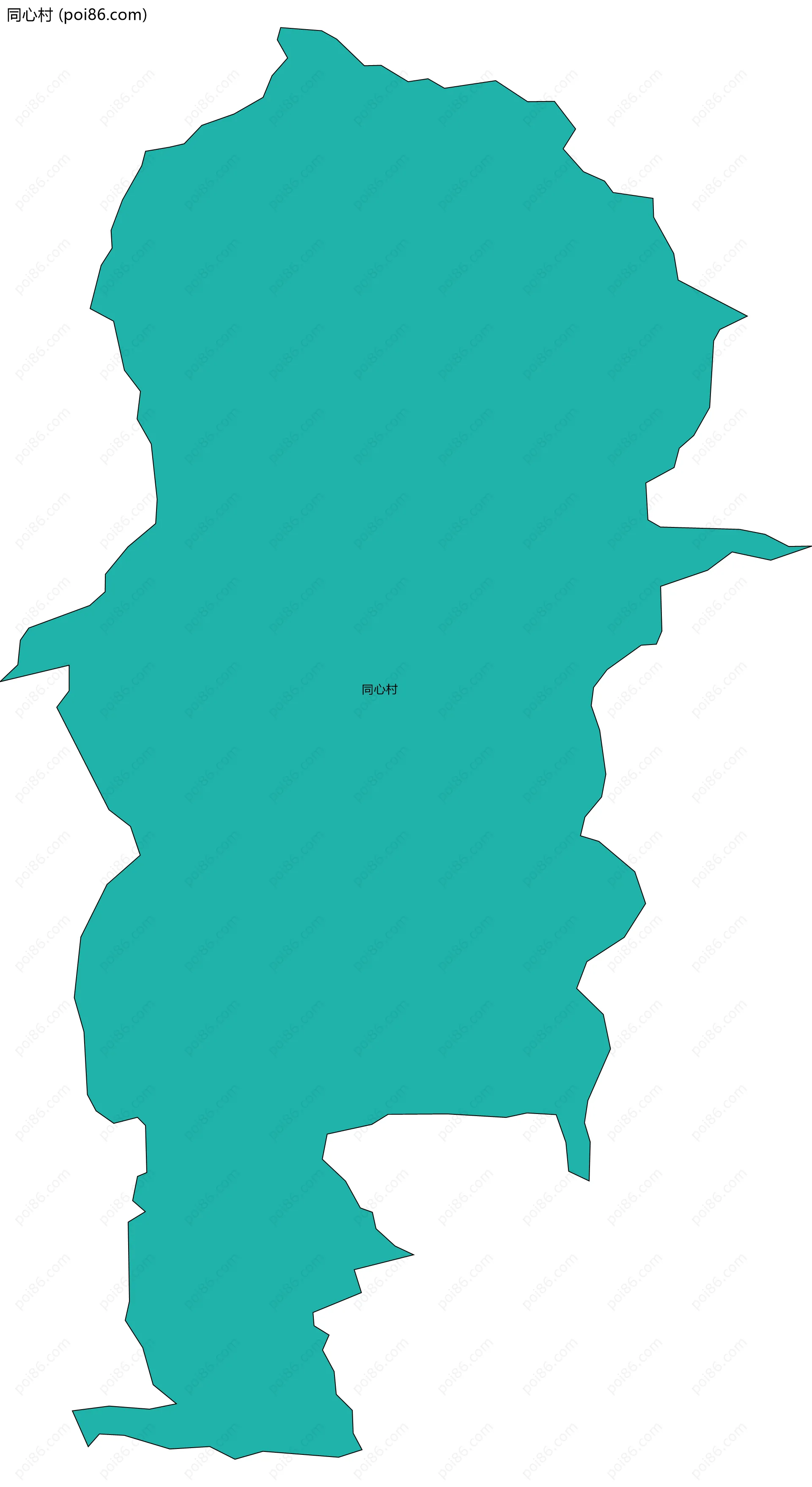 同心村边界地图