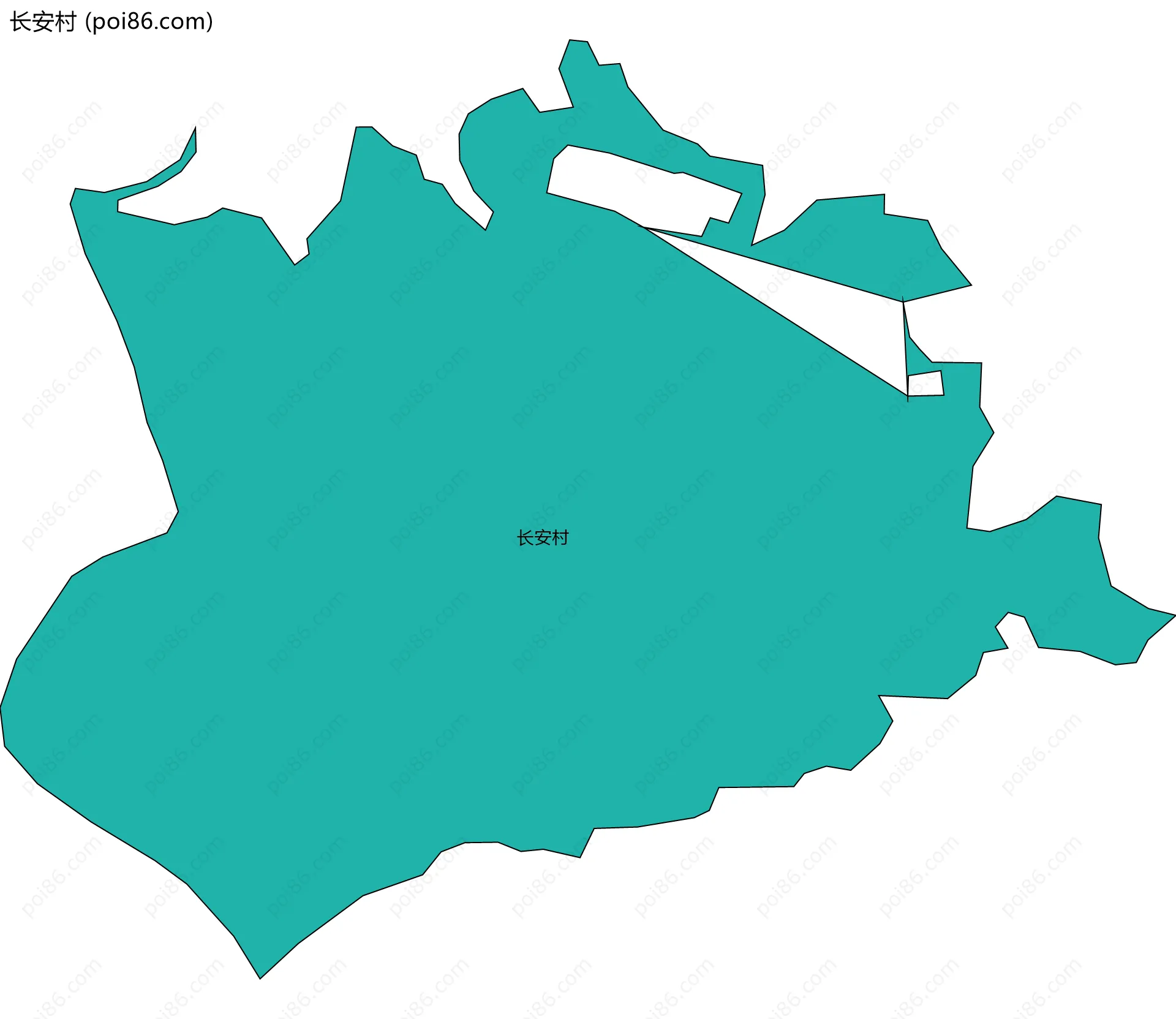 长安村边界地图