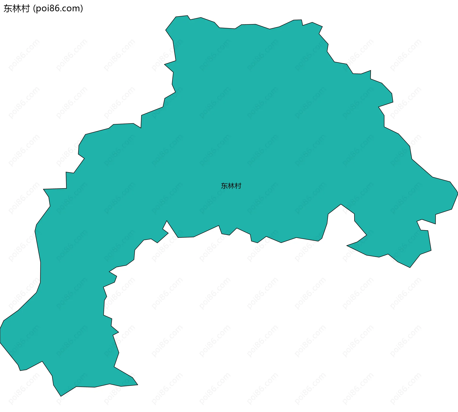 东林村边界地图