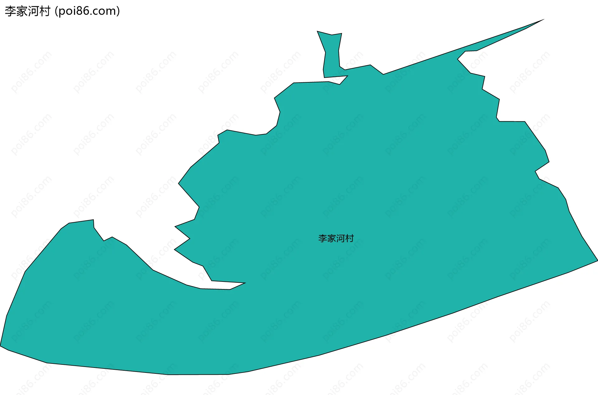 李家河村边界地图