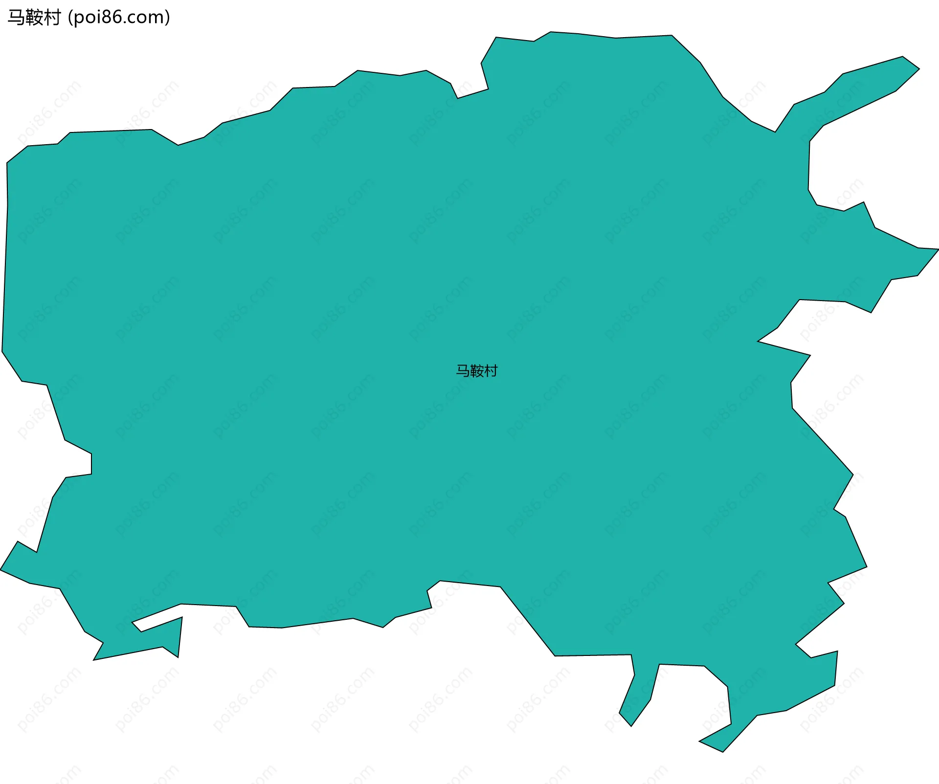 马鞍村边界地图