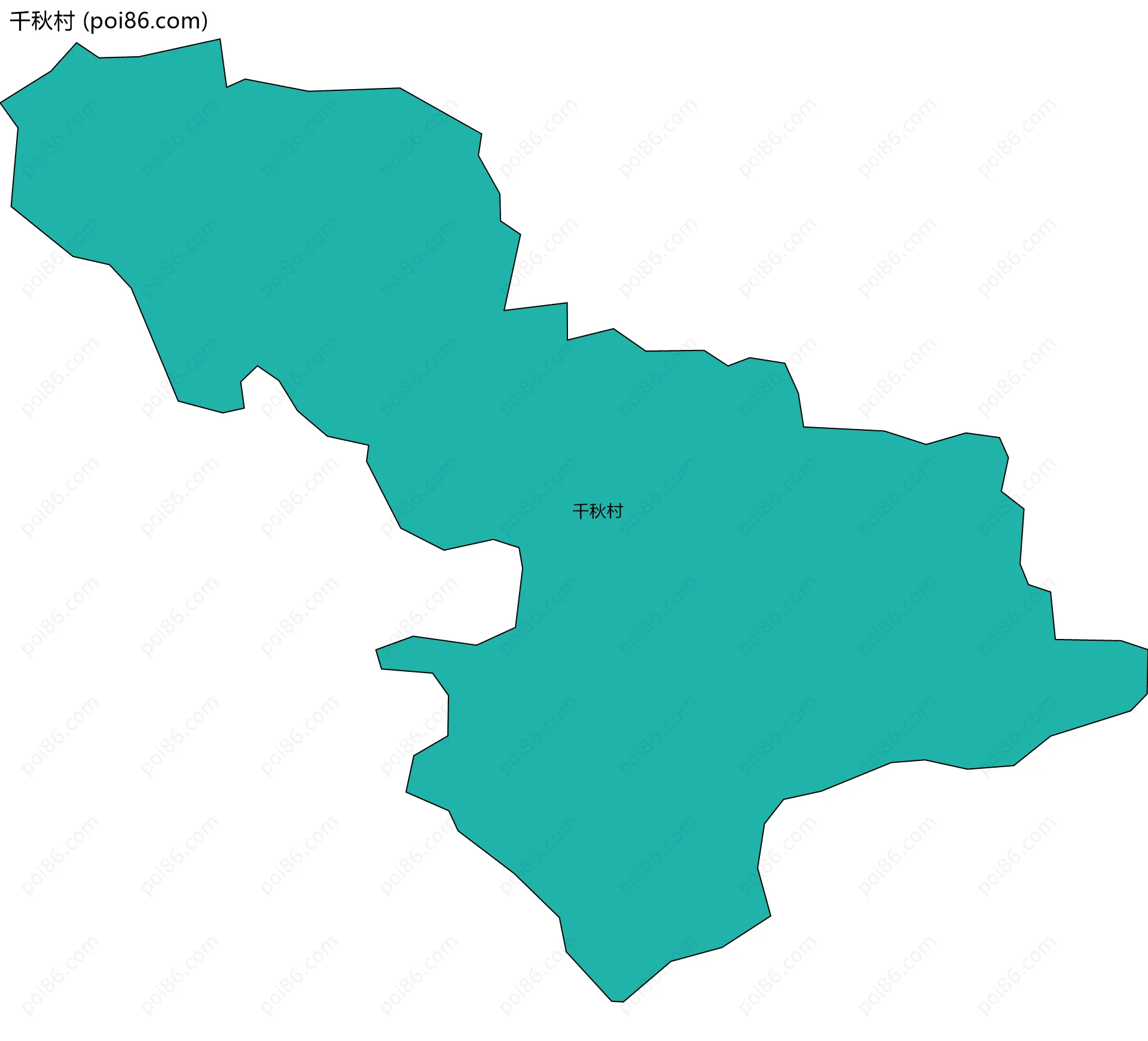 千秋村边界地图