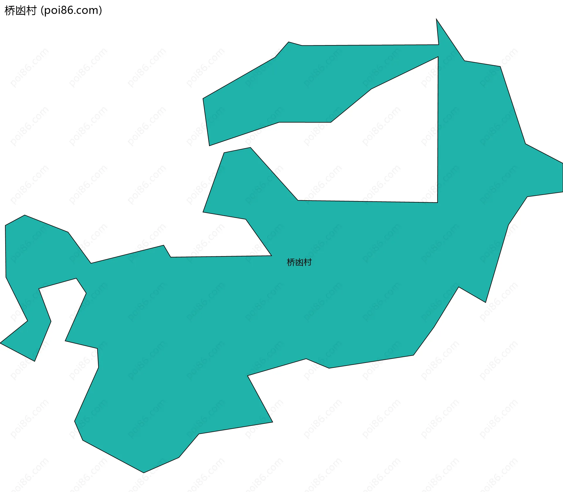 桥凼村边界地图