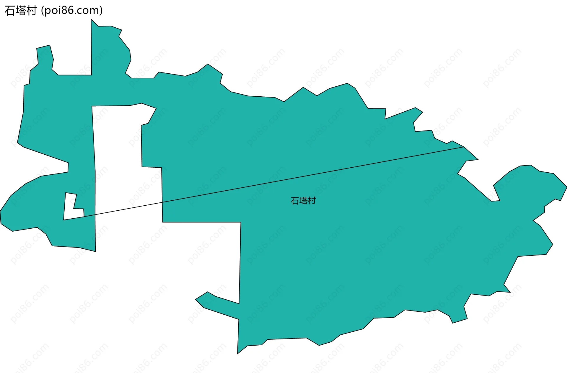 石塔村边界地图