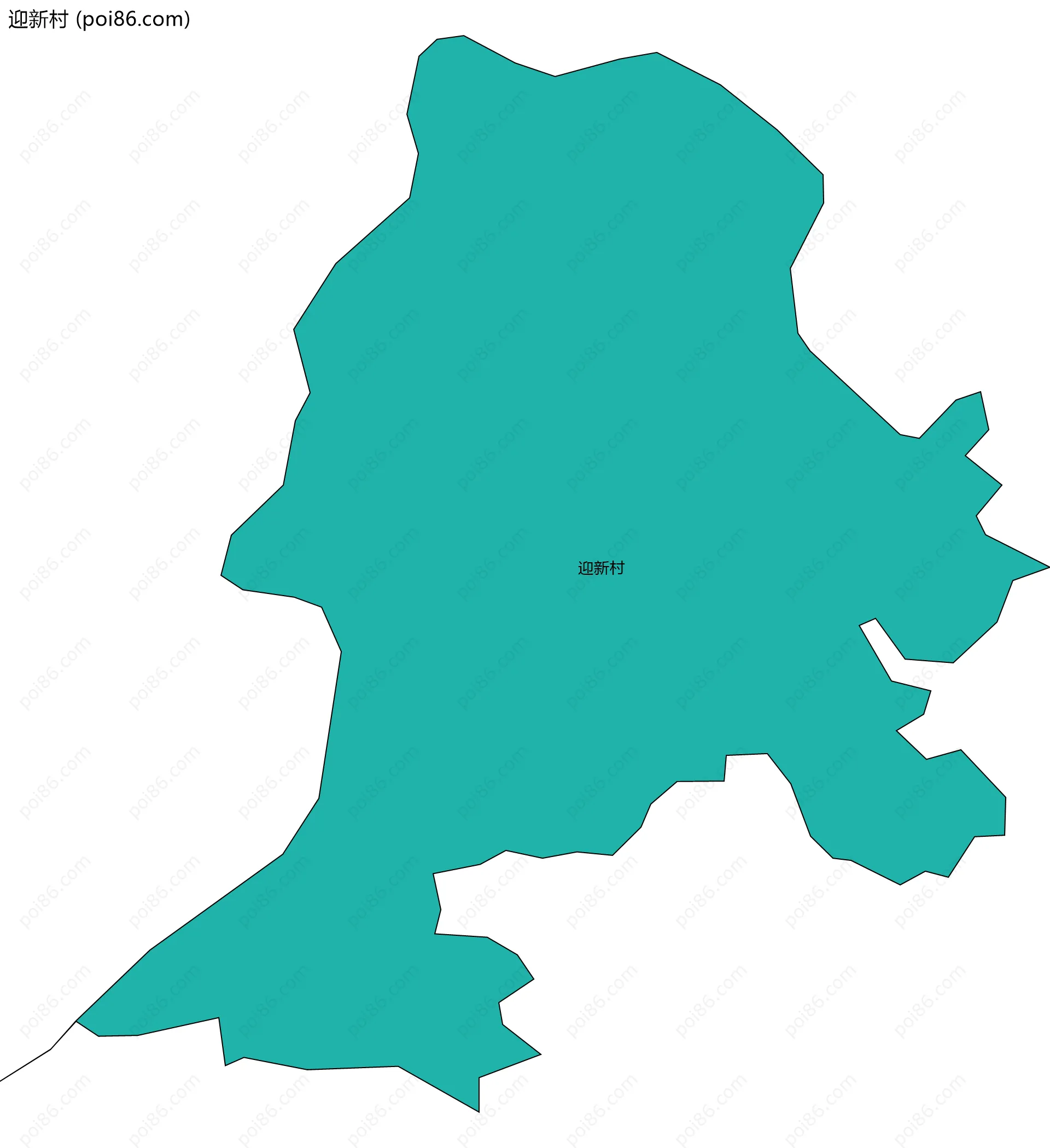 迎新村边界地图