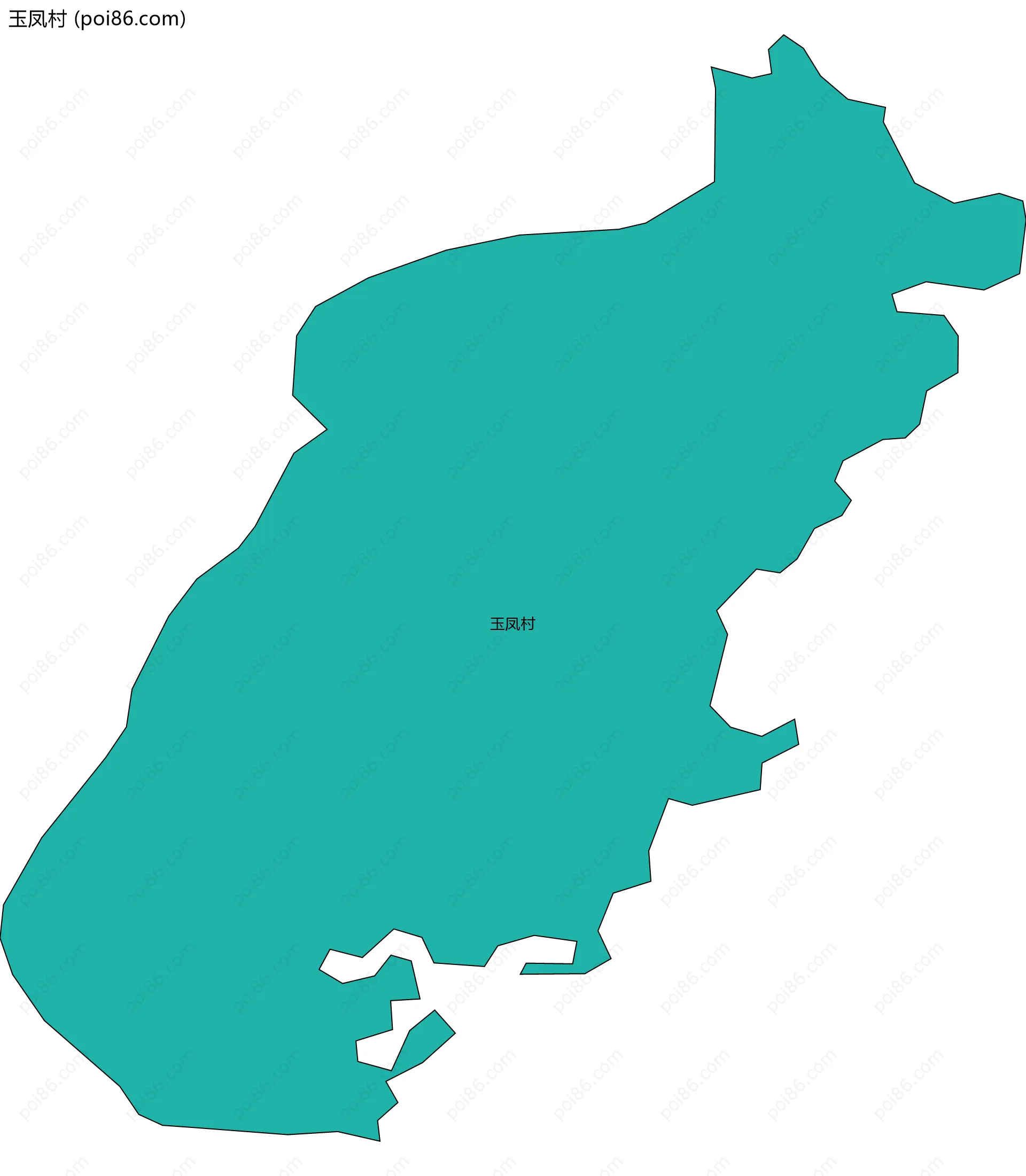 玉凤村边界地图