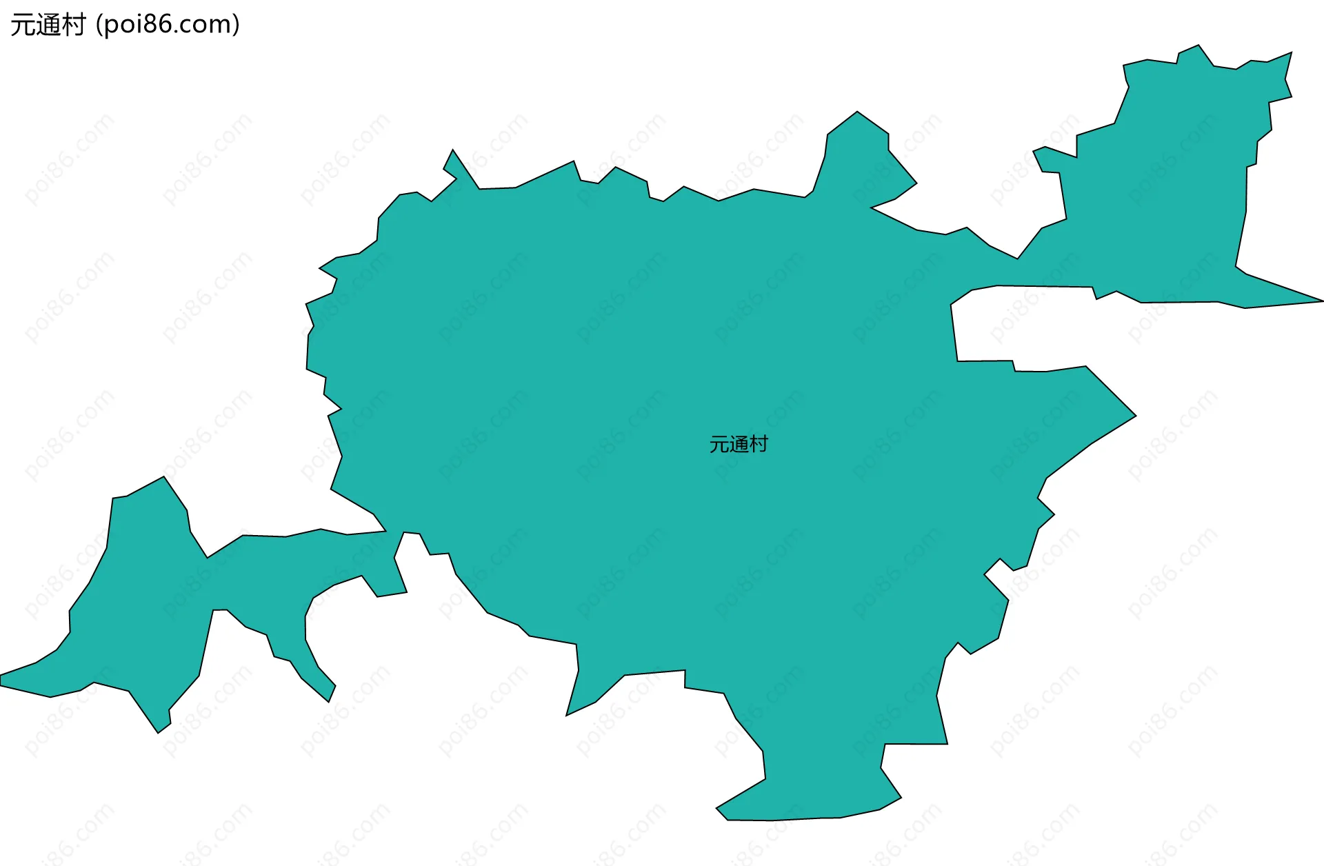 元通村边界地图