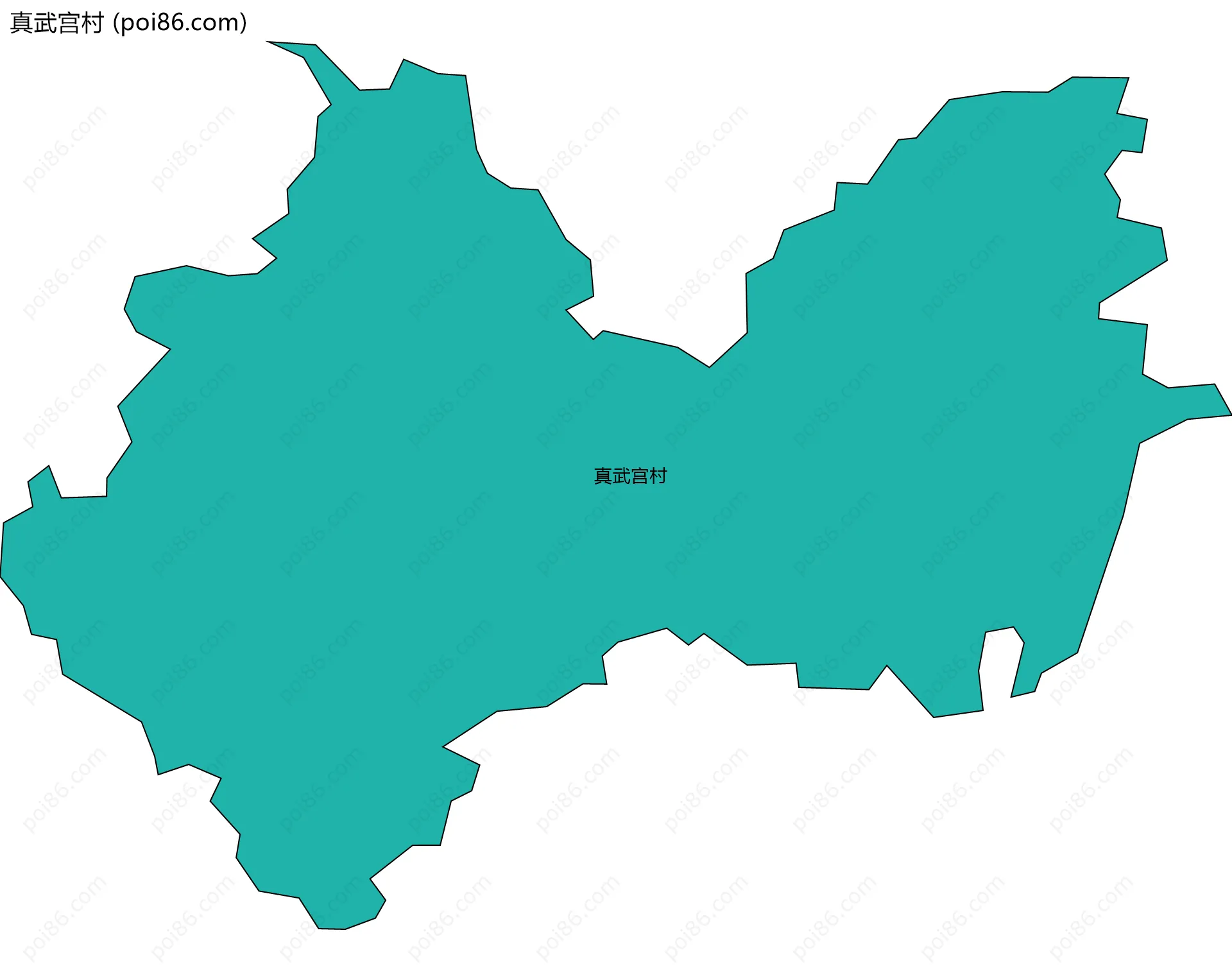 真武宫村边界地图