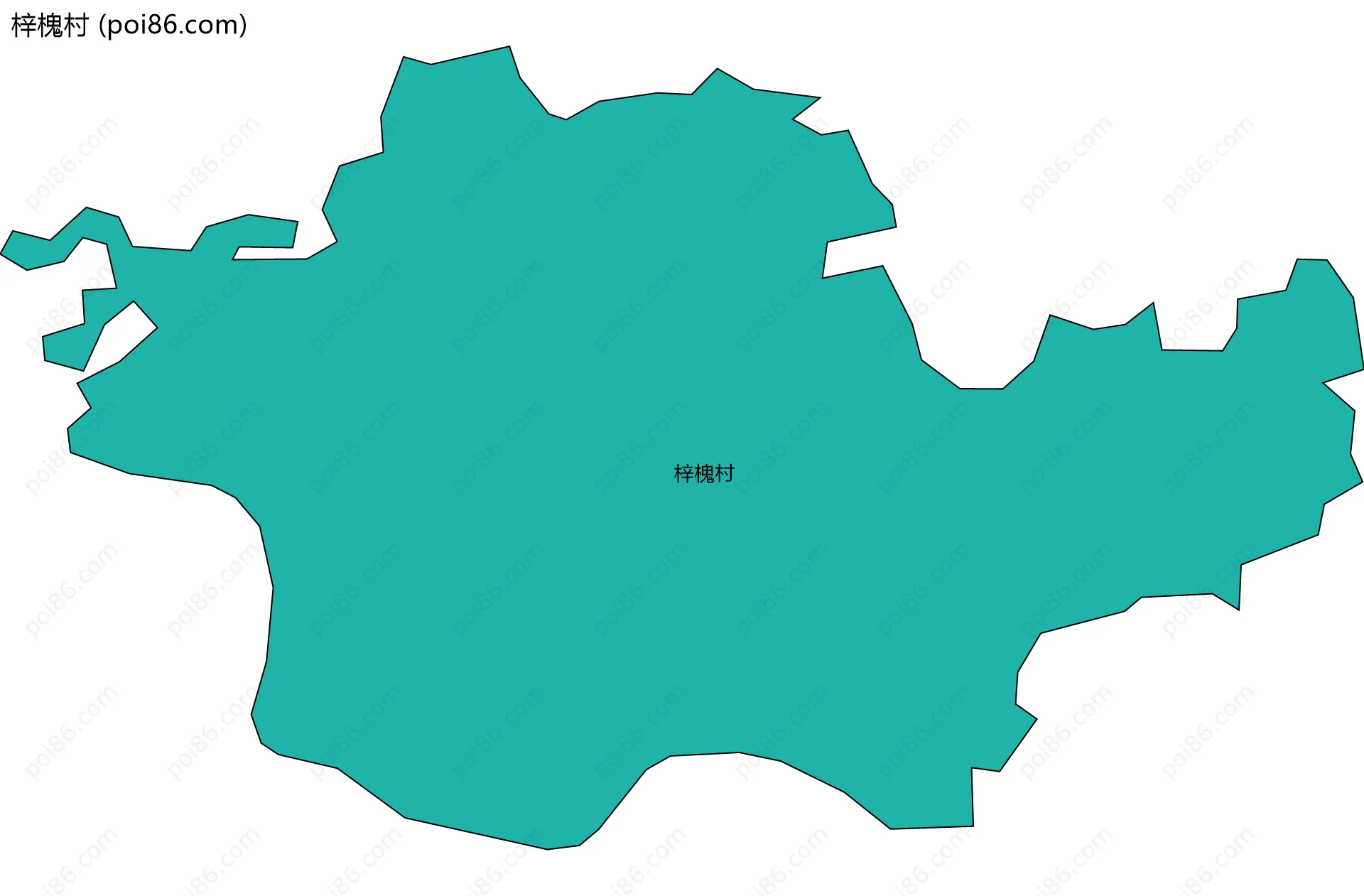 梓槐村边界地图