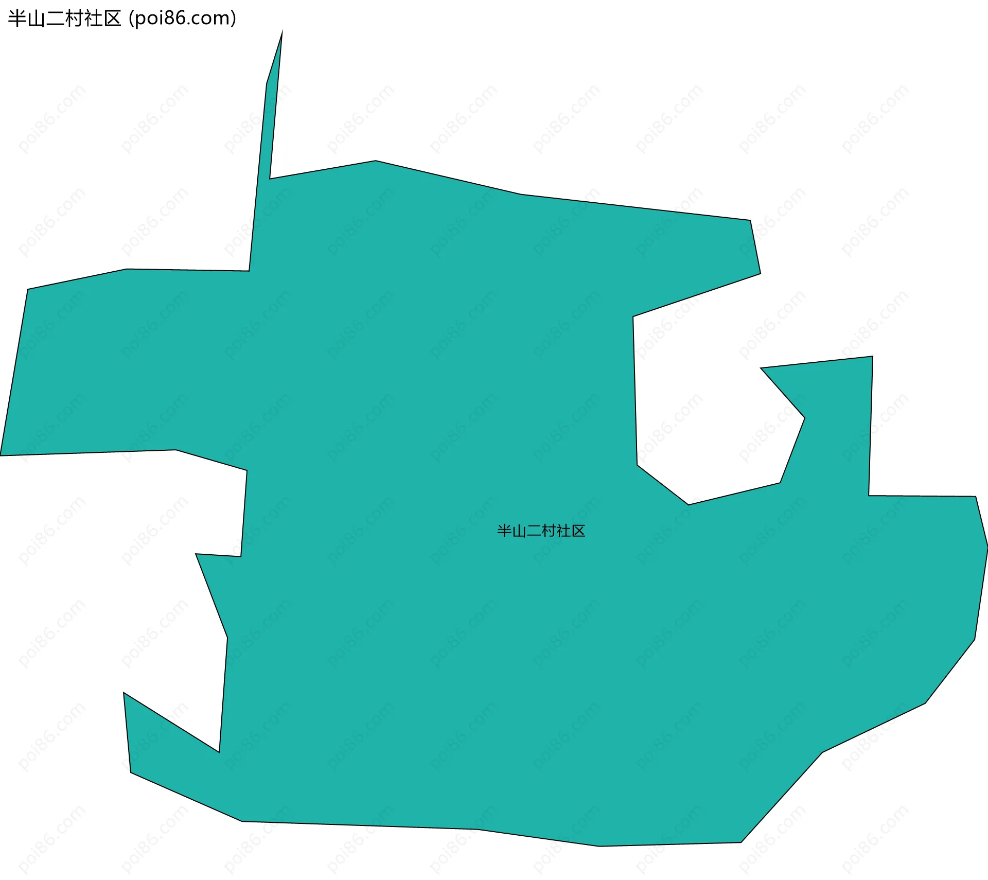 半山二村社区边界地图