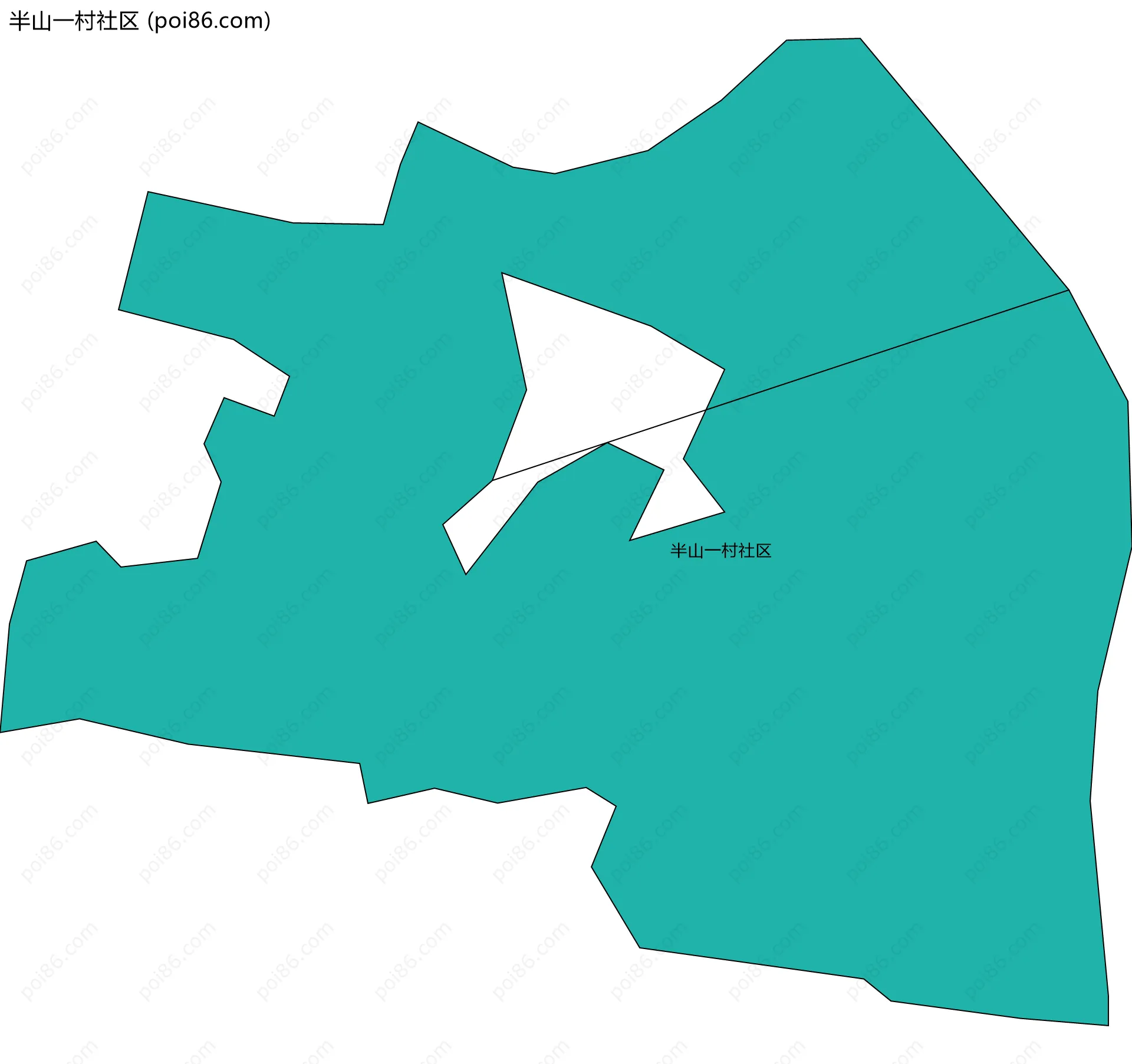 半山一村社区边界地图