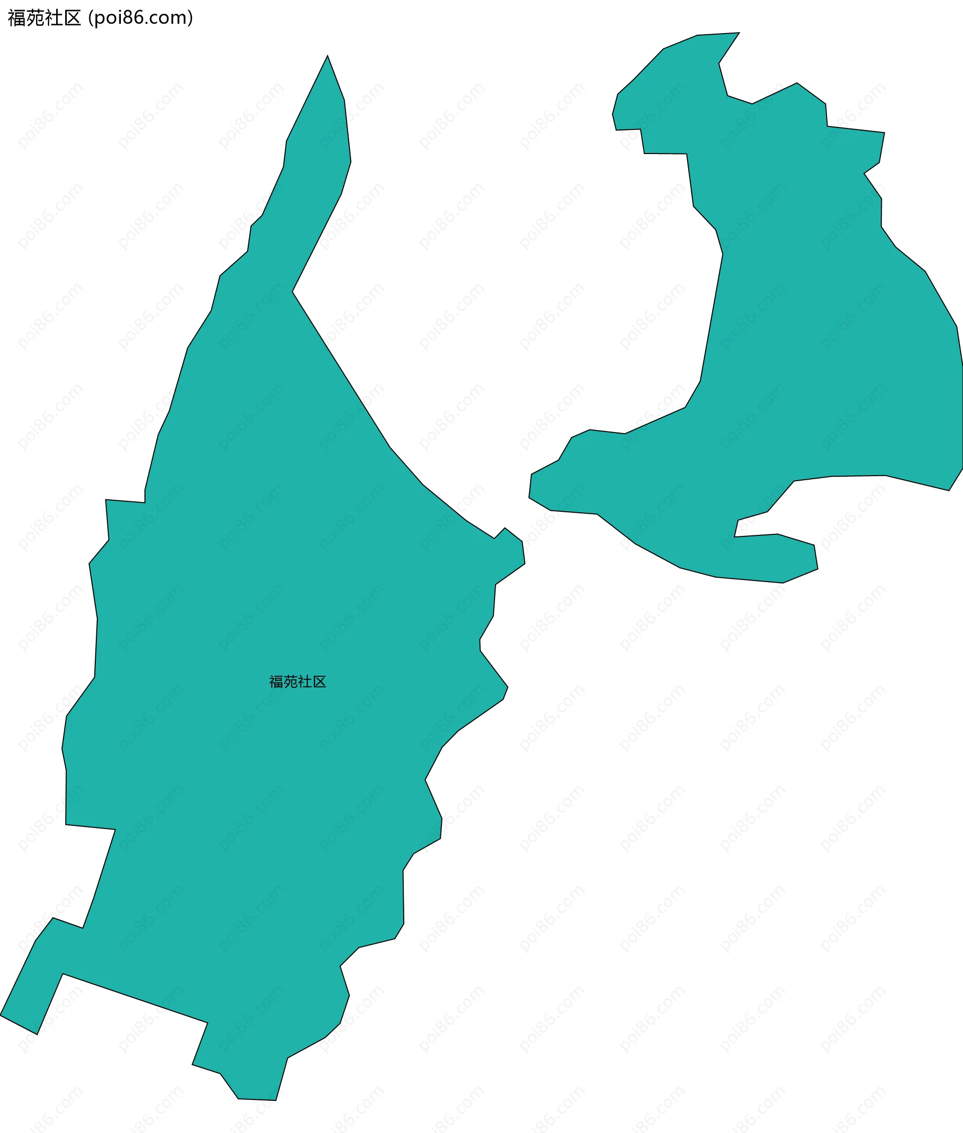 福苑社区边界地图