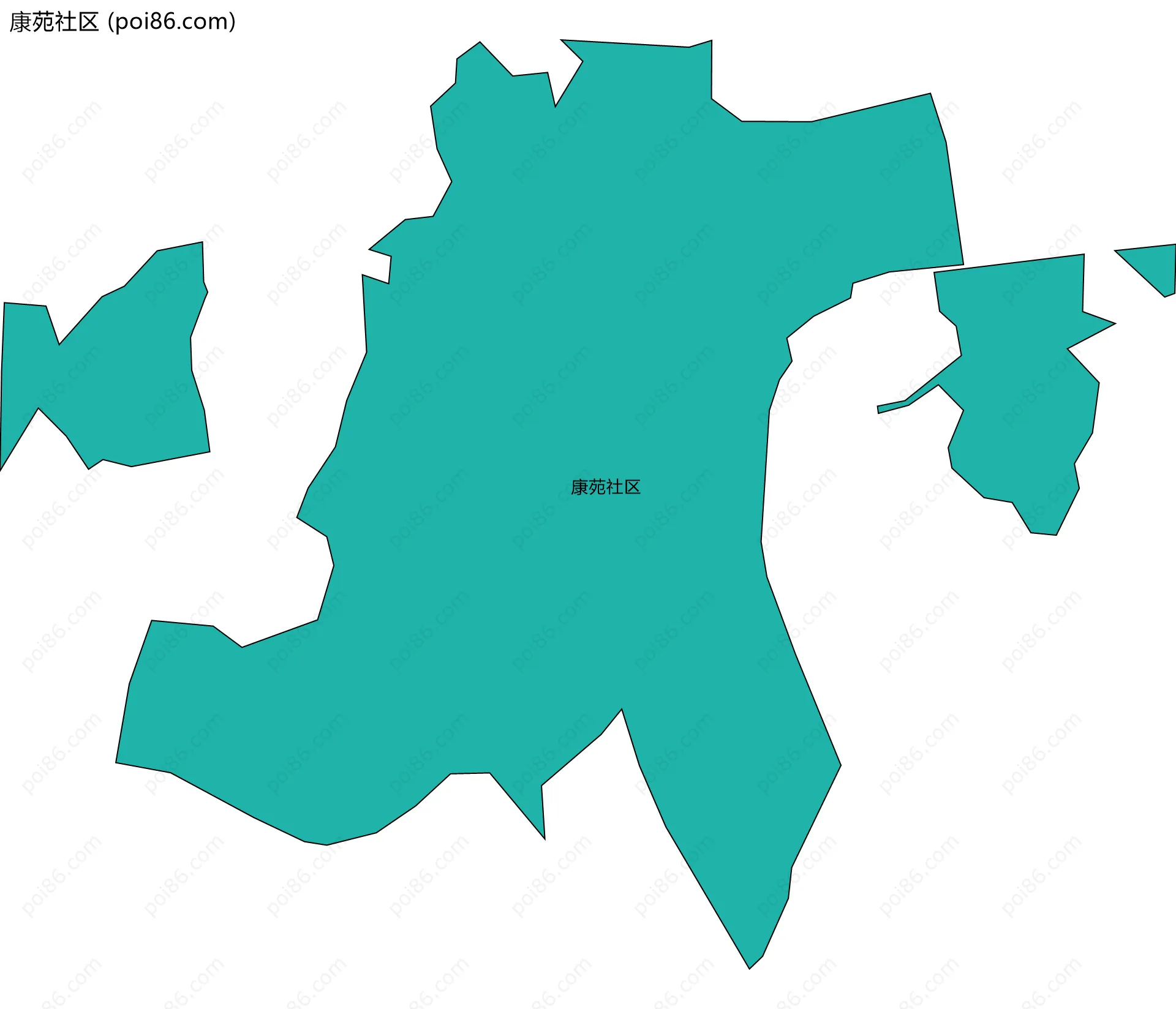 康苑社区边界地图