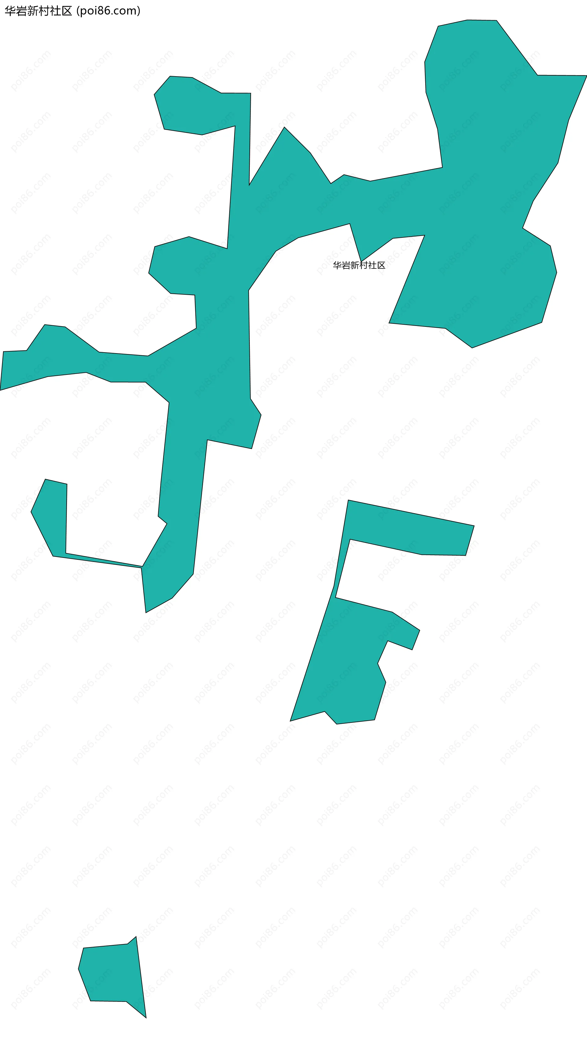 华岩新村社区边界地图