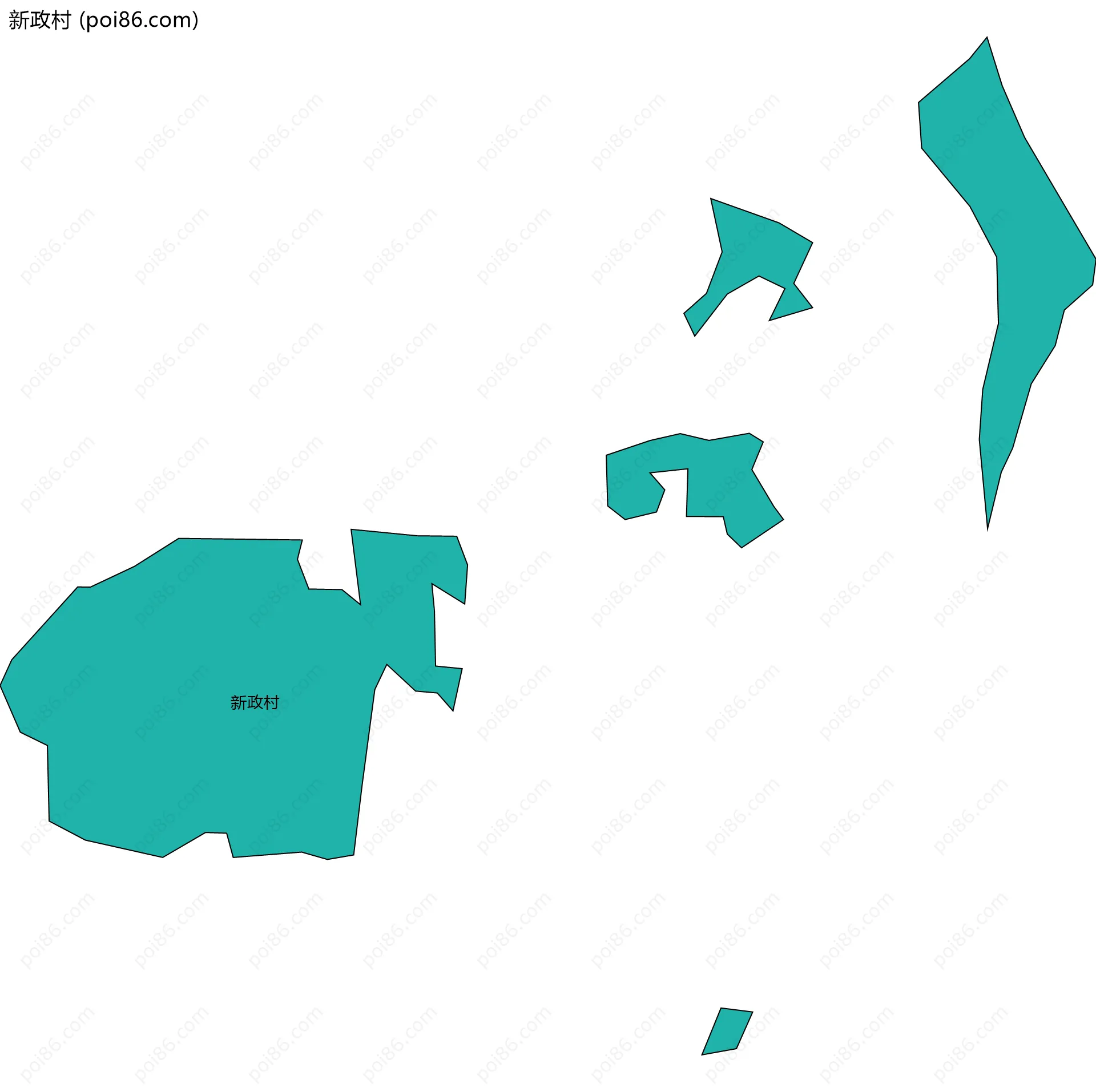 新政村边界地图