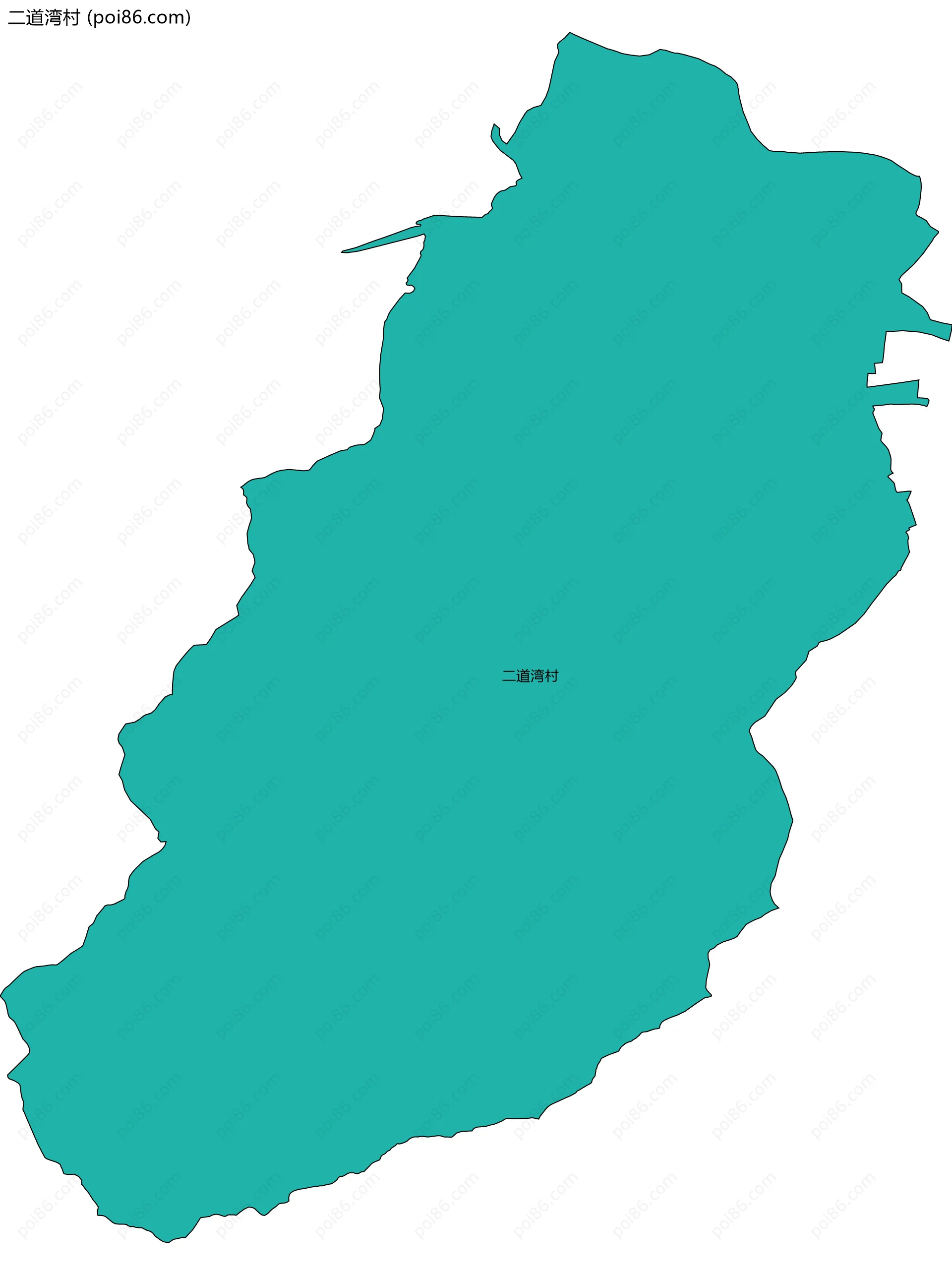 二道湾村边界地图