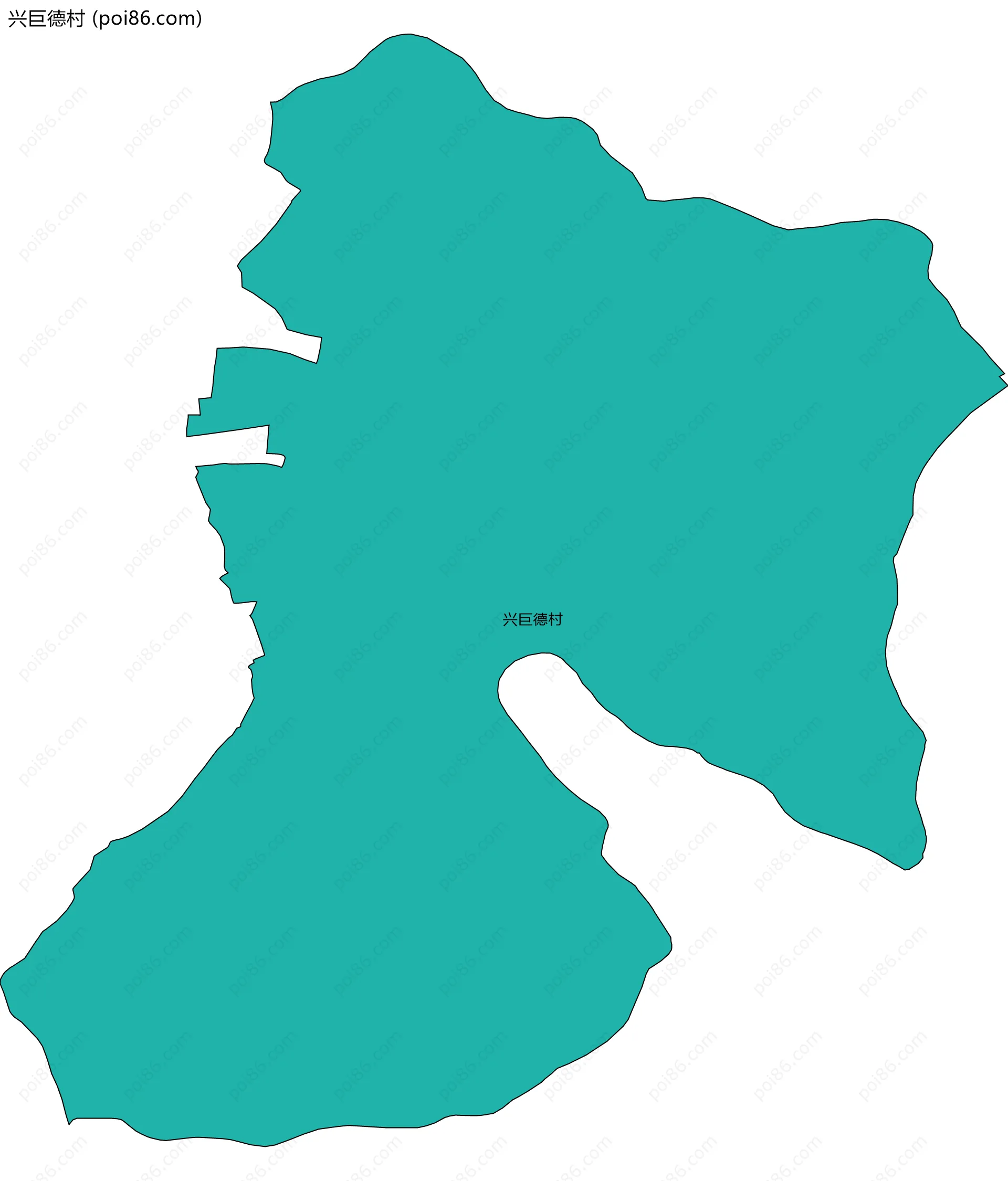 兴巨德村边界地图