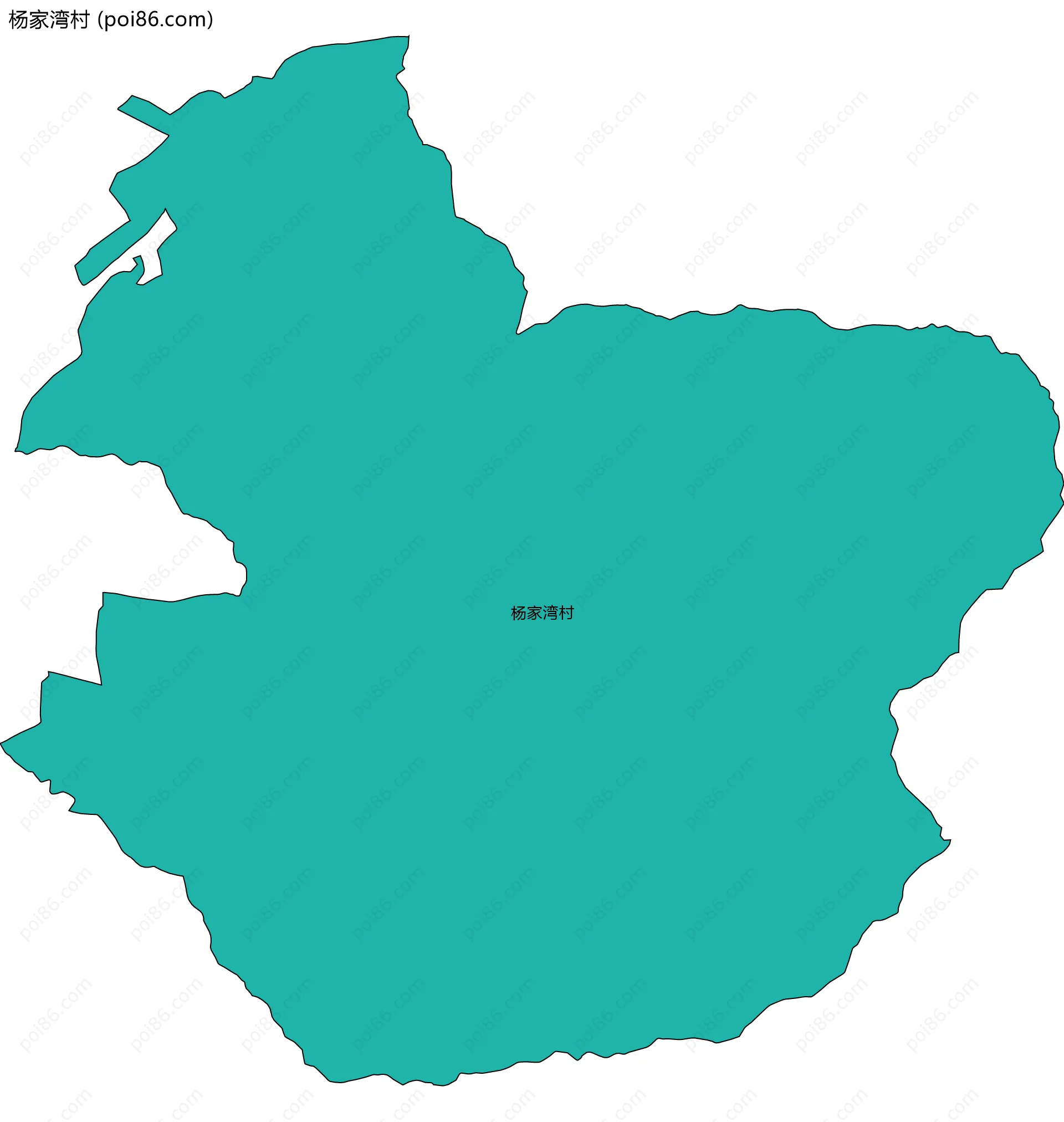 杨家湾村边界地图