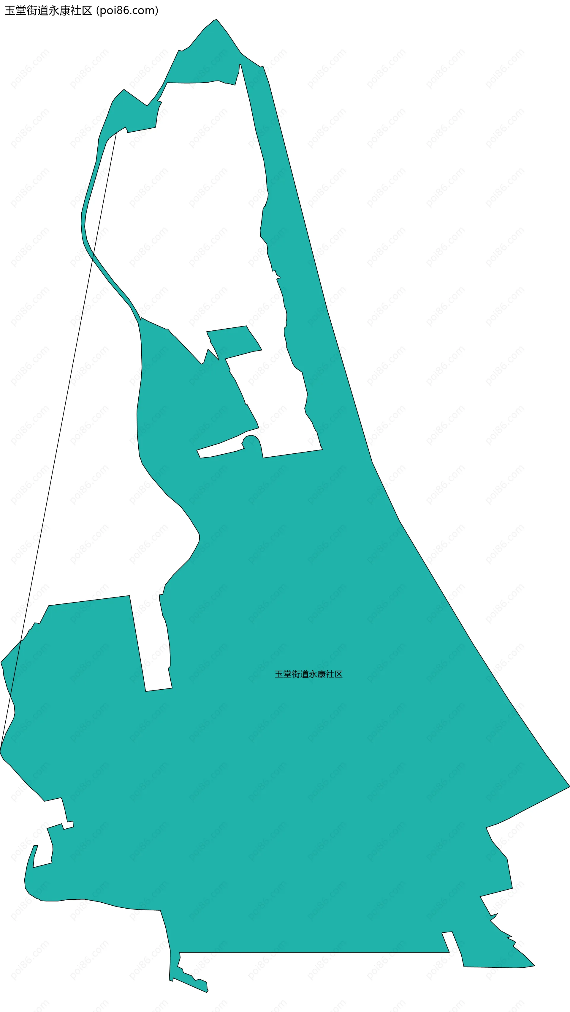 玉堂街道永康社区边界地图